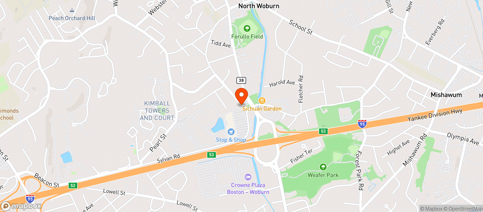 Map showing STOP & SHOP