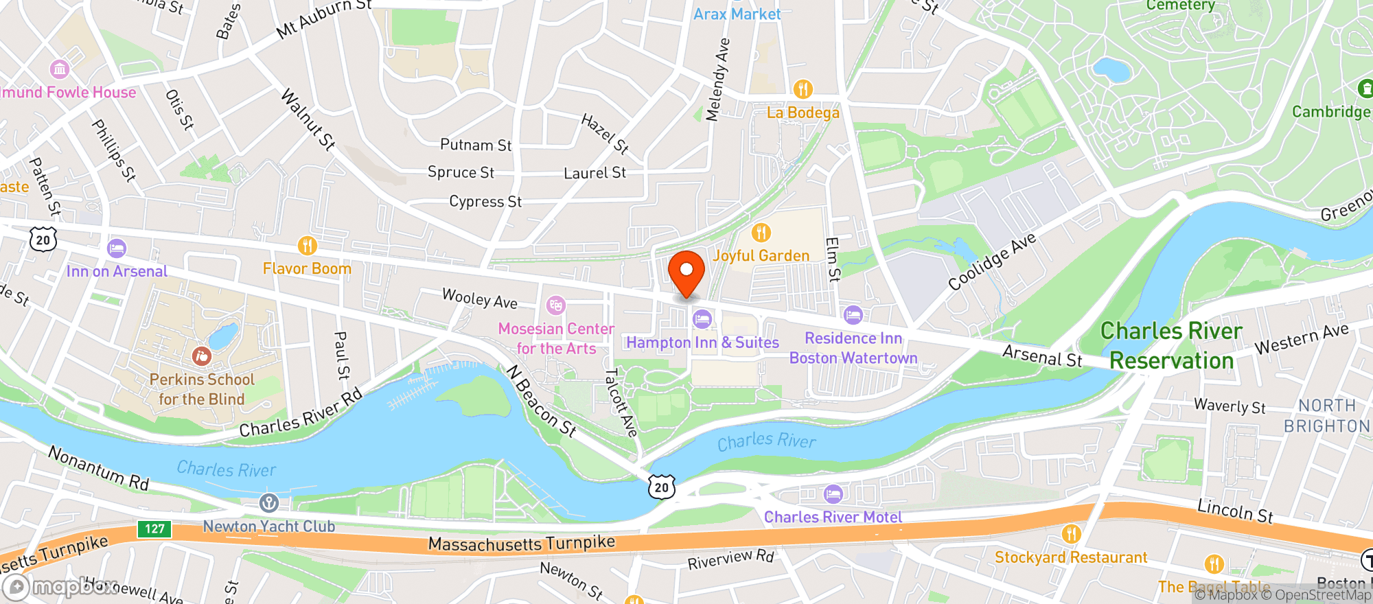 Map showing Roche Bros