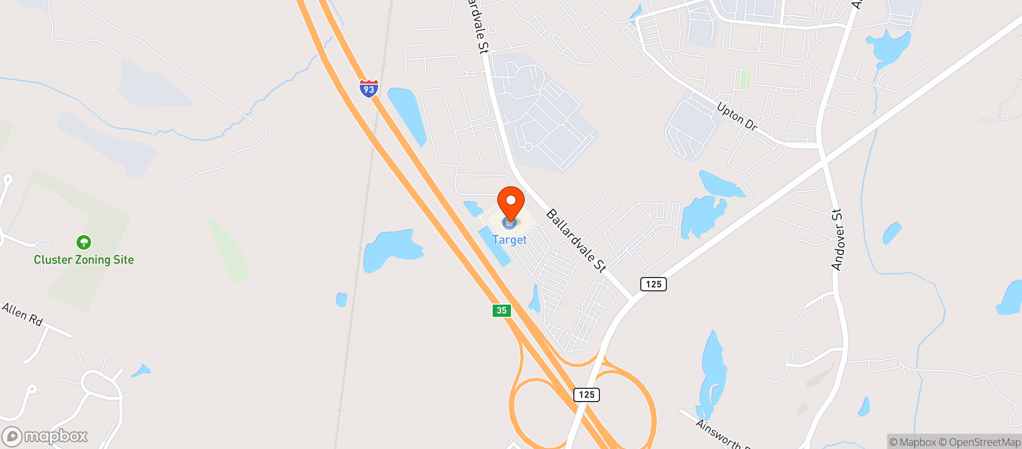Map showing Target - Wilmington