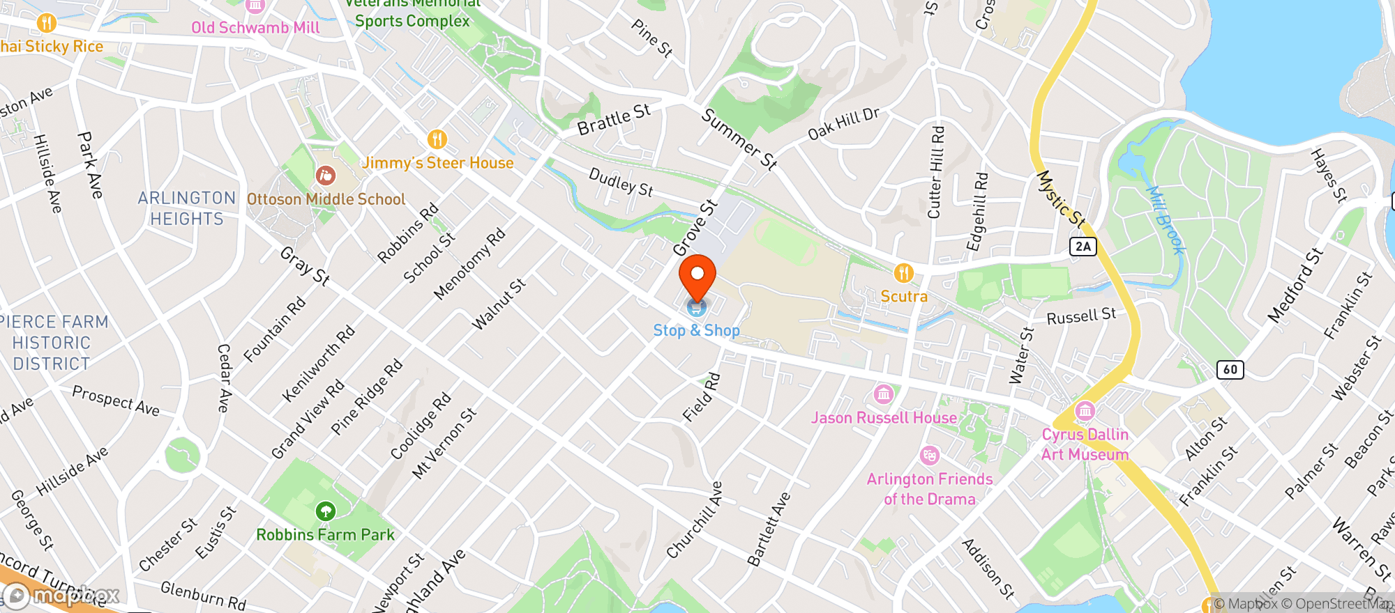 Map showing Stop & Shop