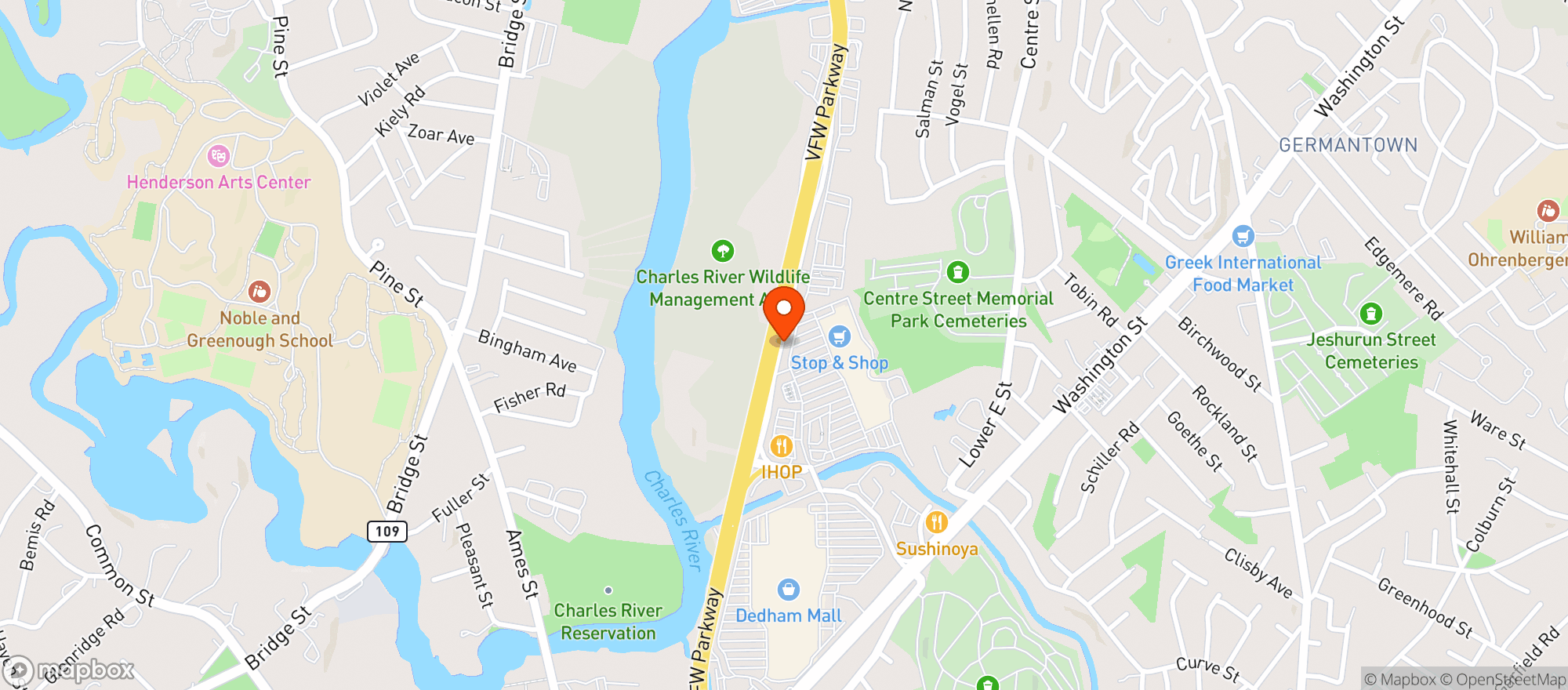 Map showing Stop & Shop
