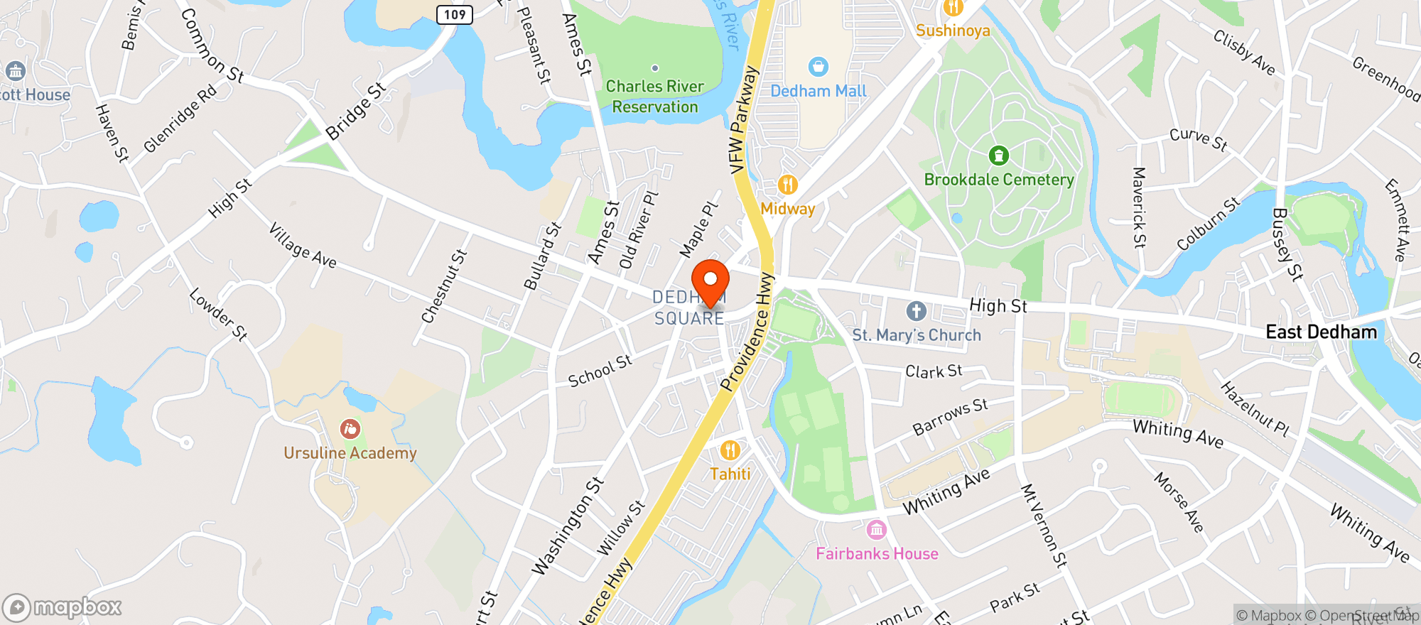Map showing Uchi Sushi & Ramen