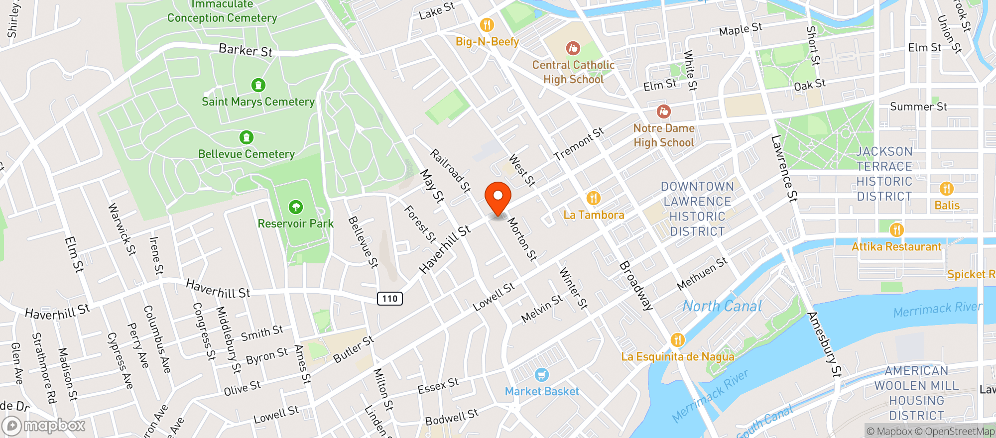 Map showing Primos Liquors