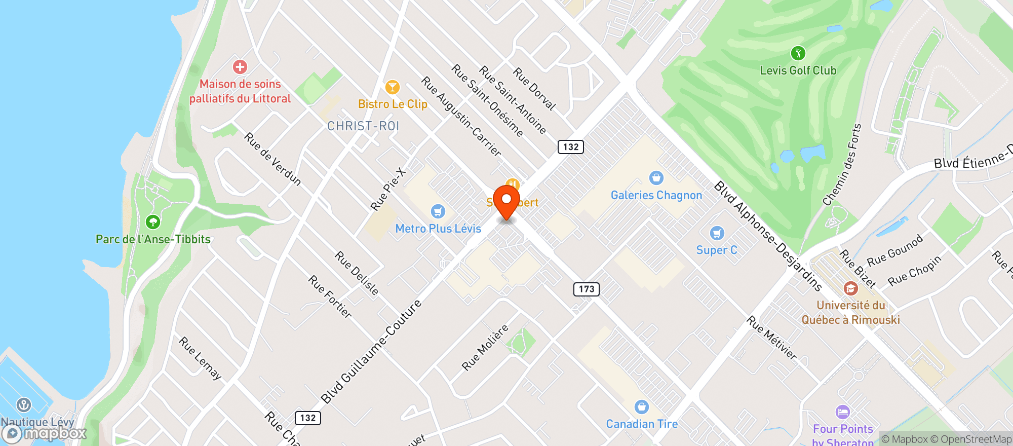 Map showing Tradition Coop St-Victor #8777