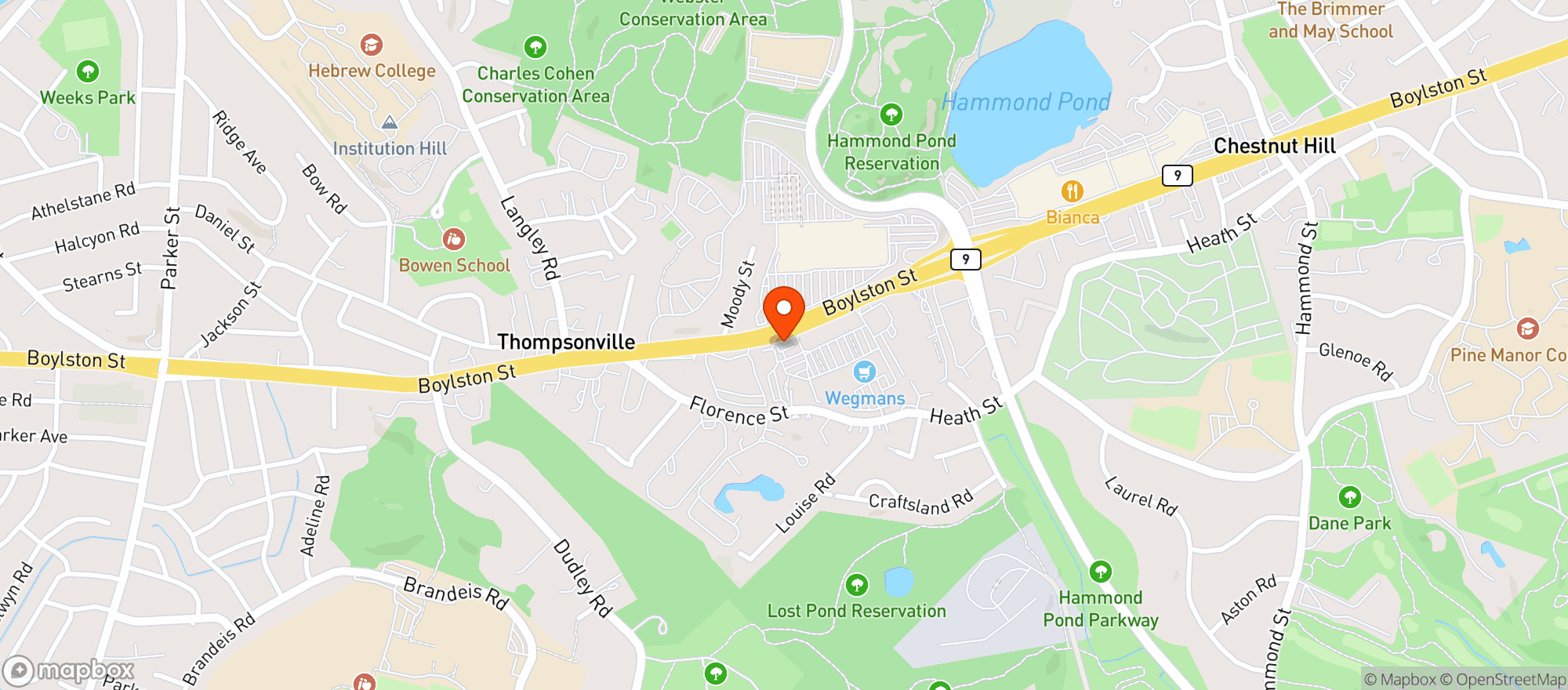 Map showing Verilife - Newton