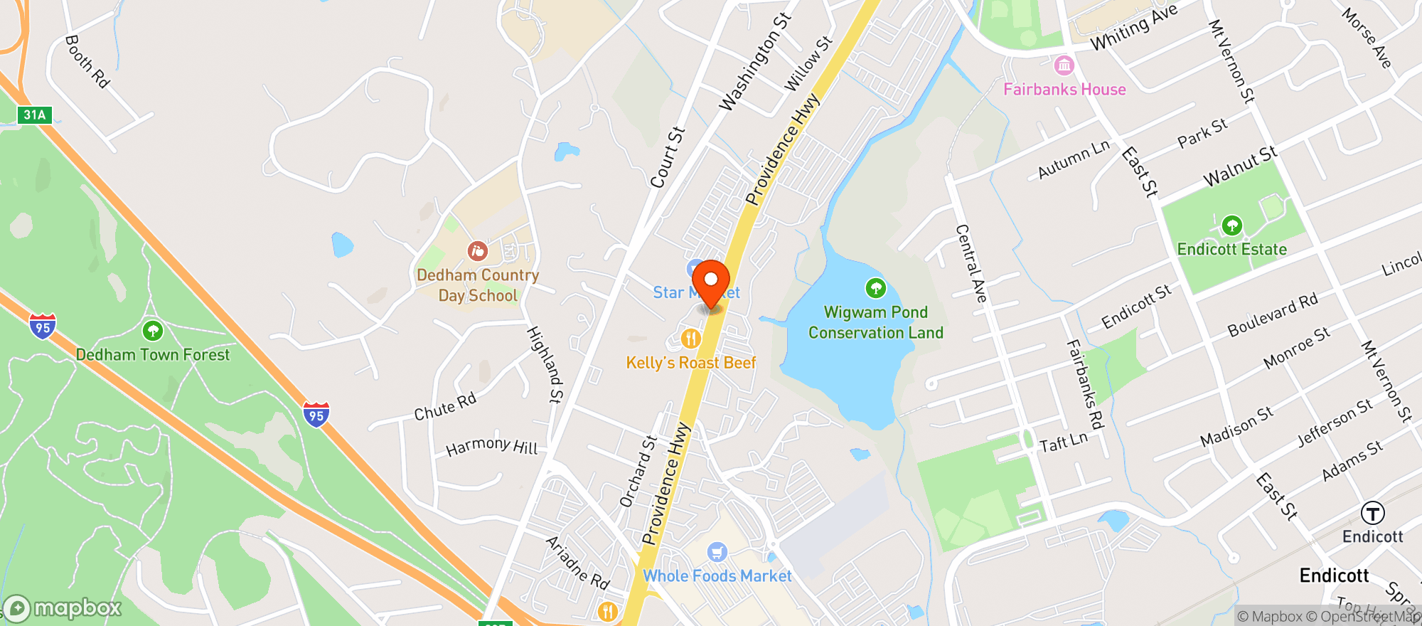 Map showing Shaws - 00426 - Dedham