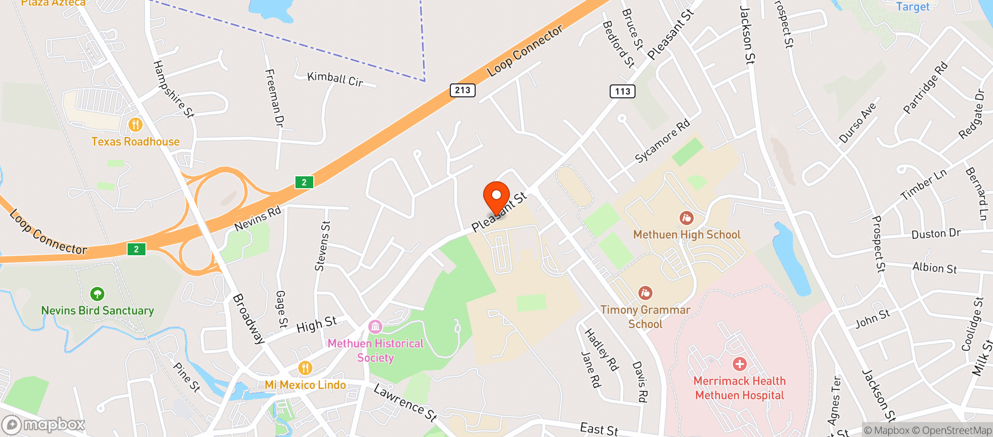 Map showing Target