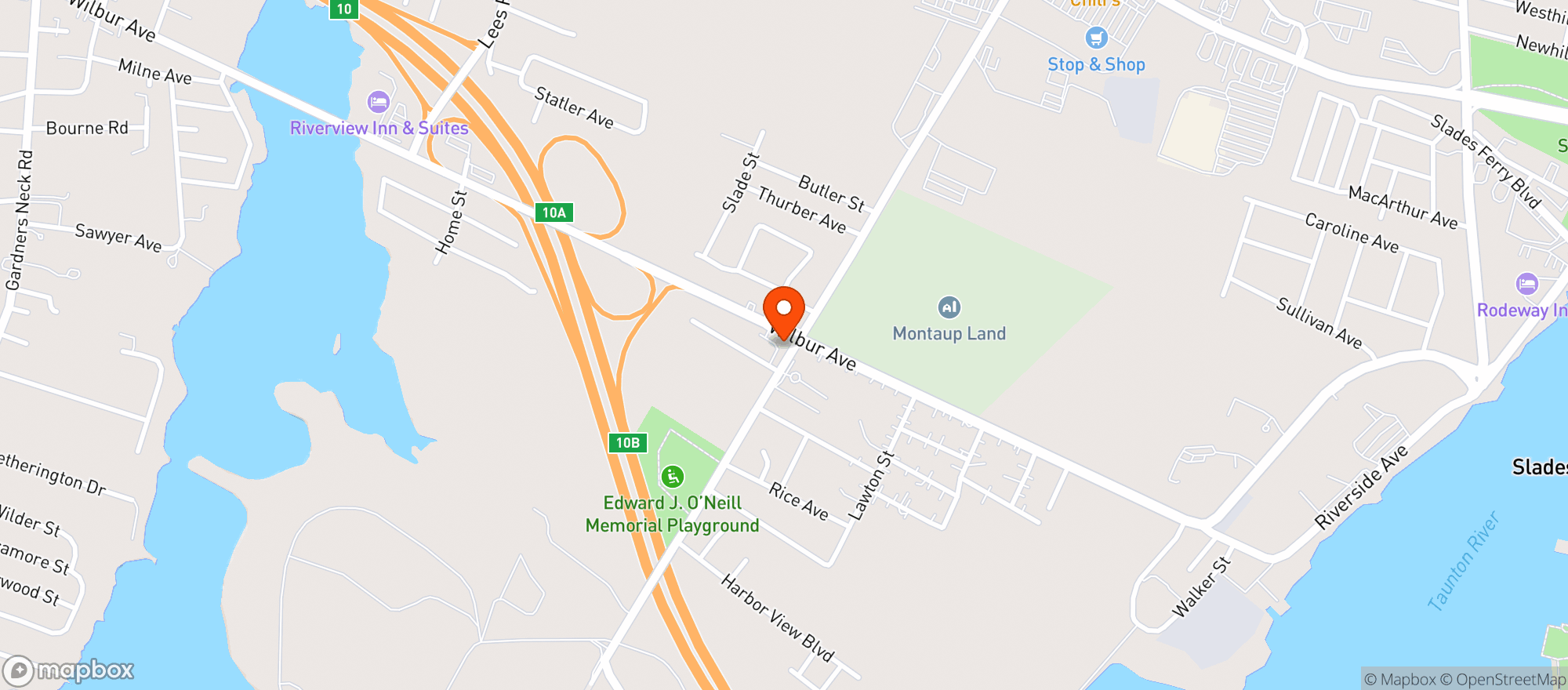 Map showing Rogers Family Restaurant