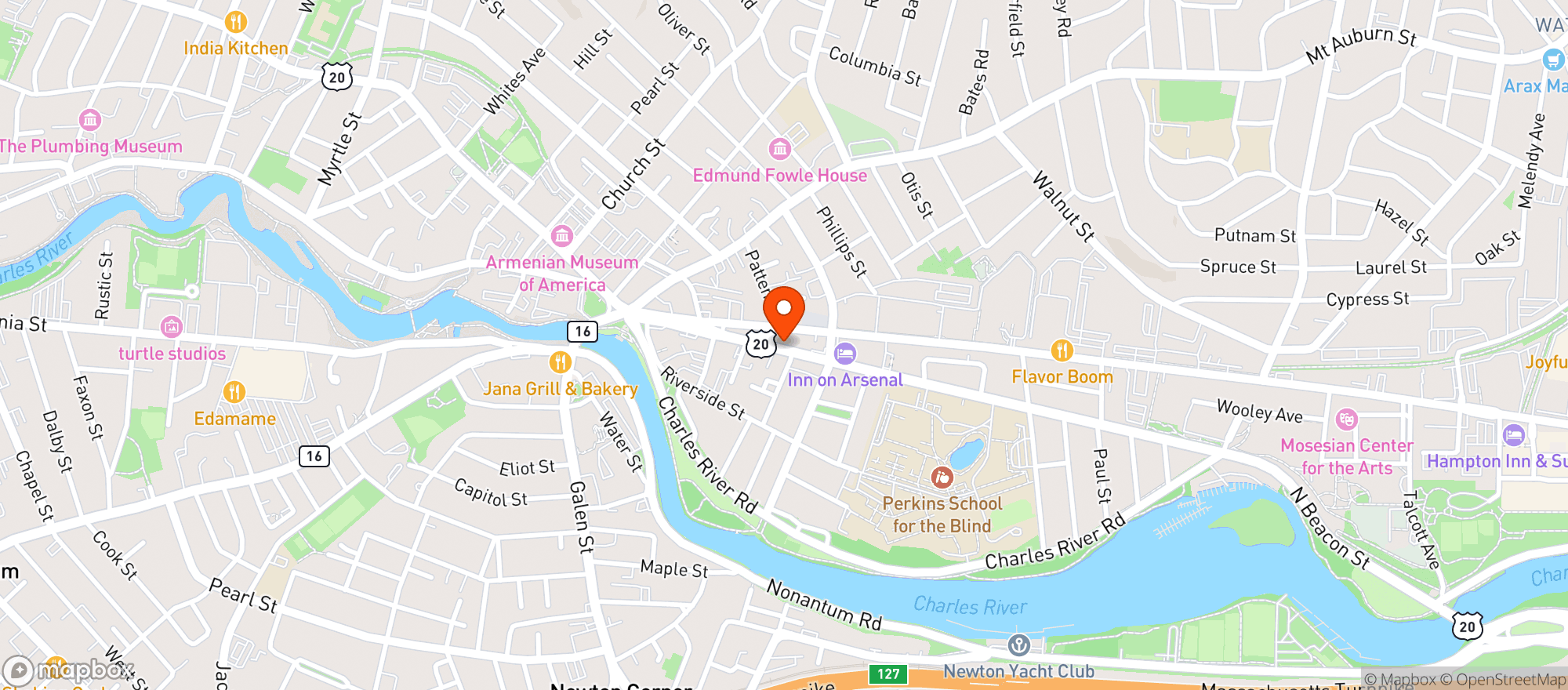 Map showing Ayr Watertown