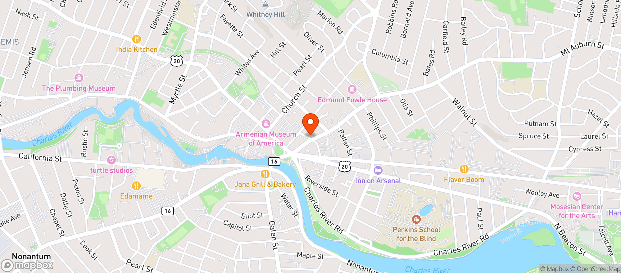 Map showing Dyer Liquors