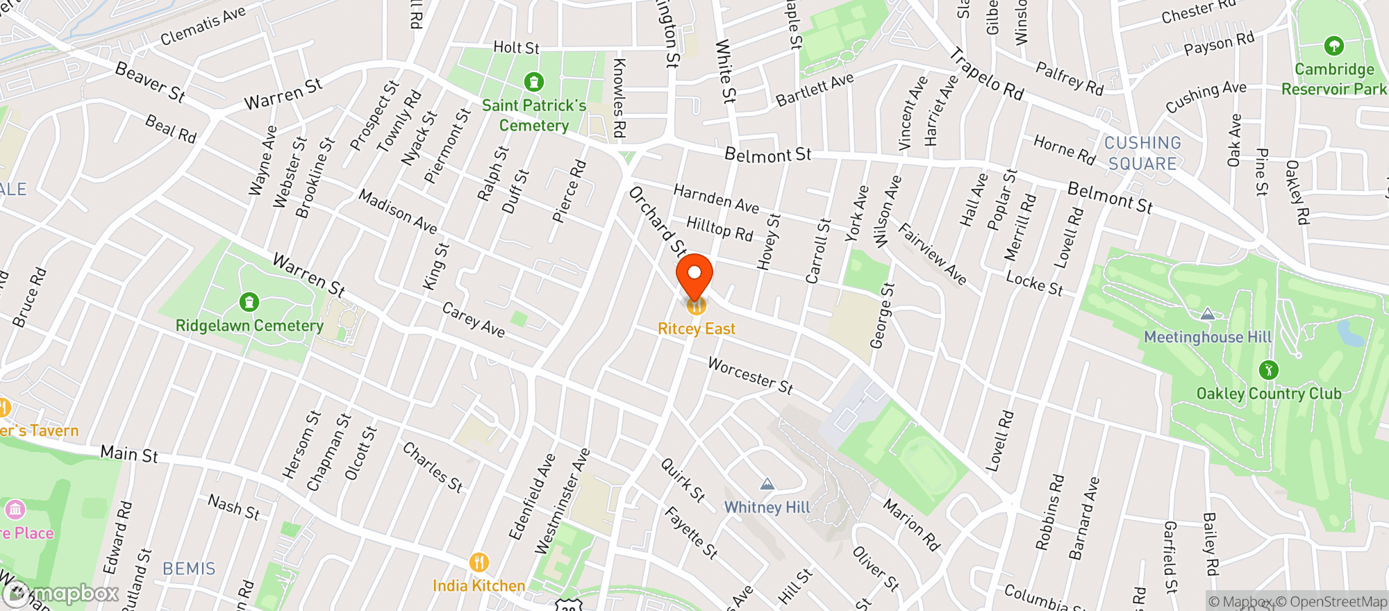 Map showing Ritcey East