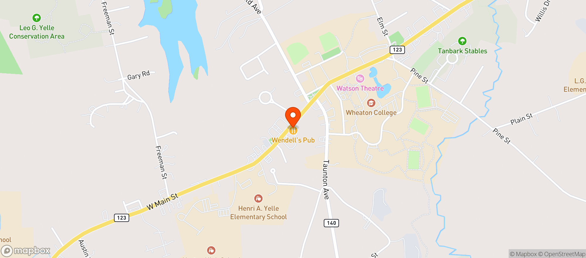 Map showing Wendell S Pub Inc