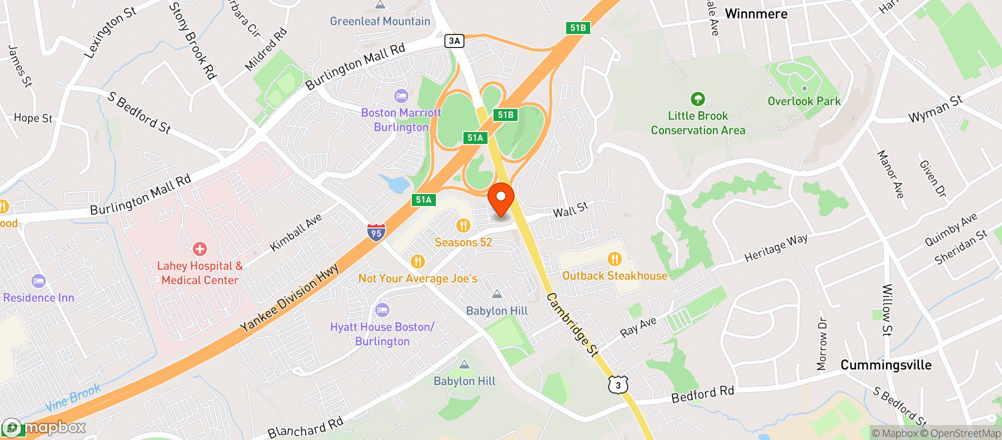 Map showing Capital Grille #8028