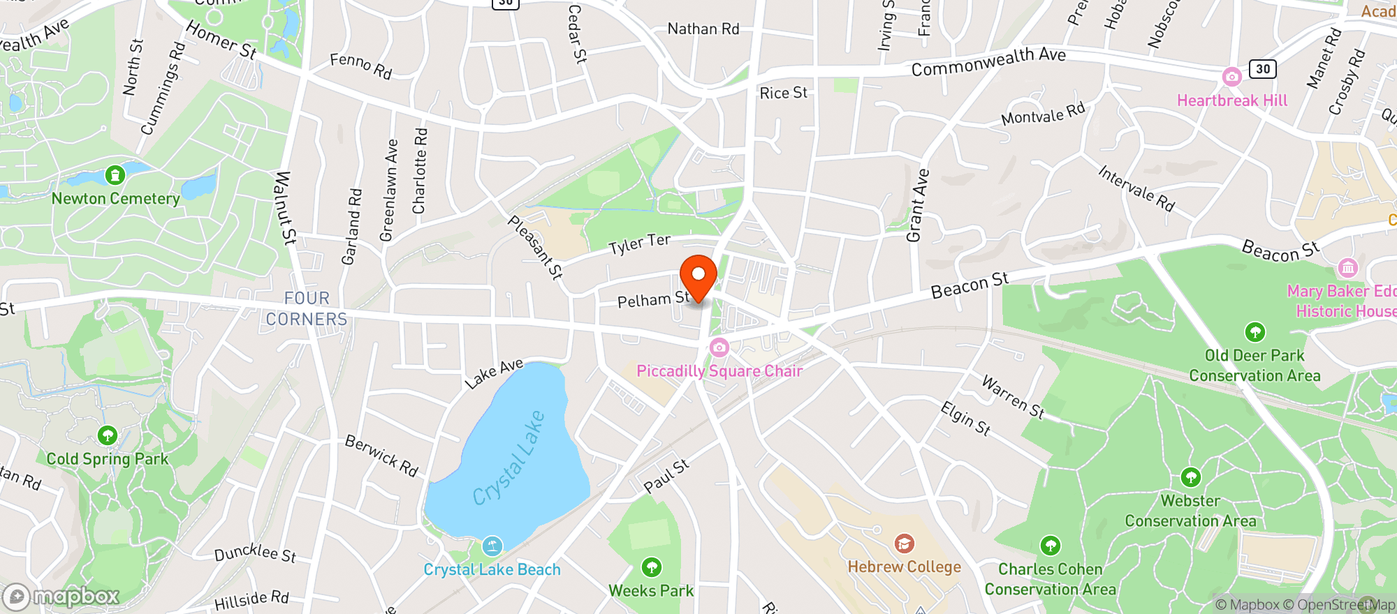 Map showing Jinny's Pizzeria