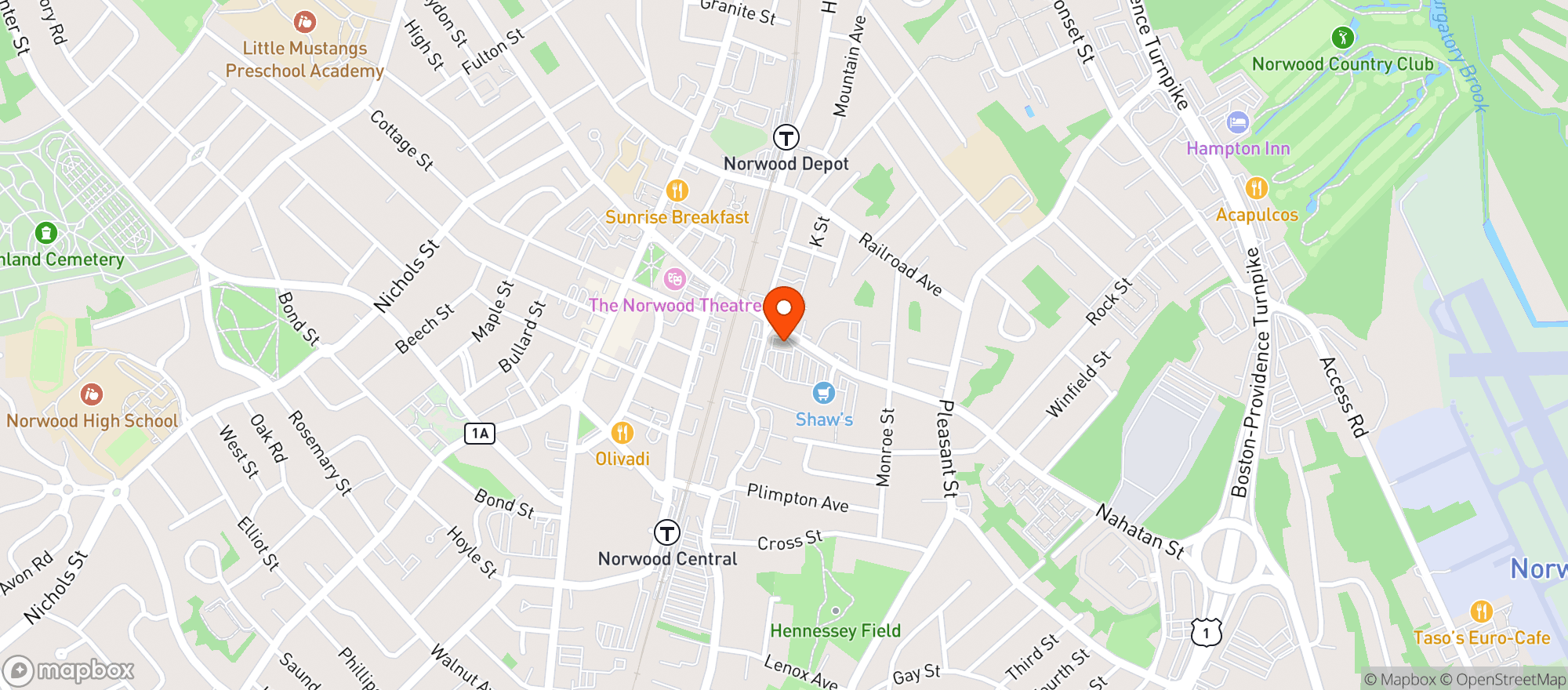 Map showing Shaws - 03567 - Norwood