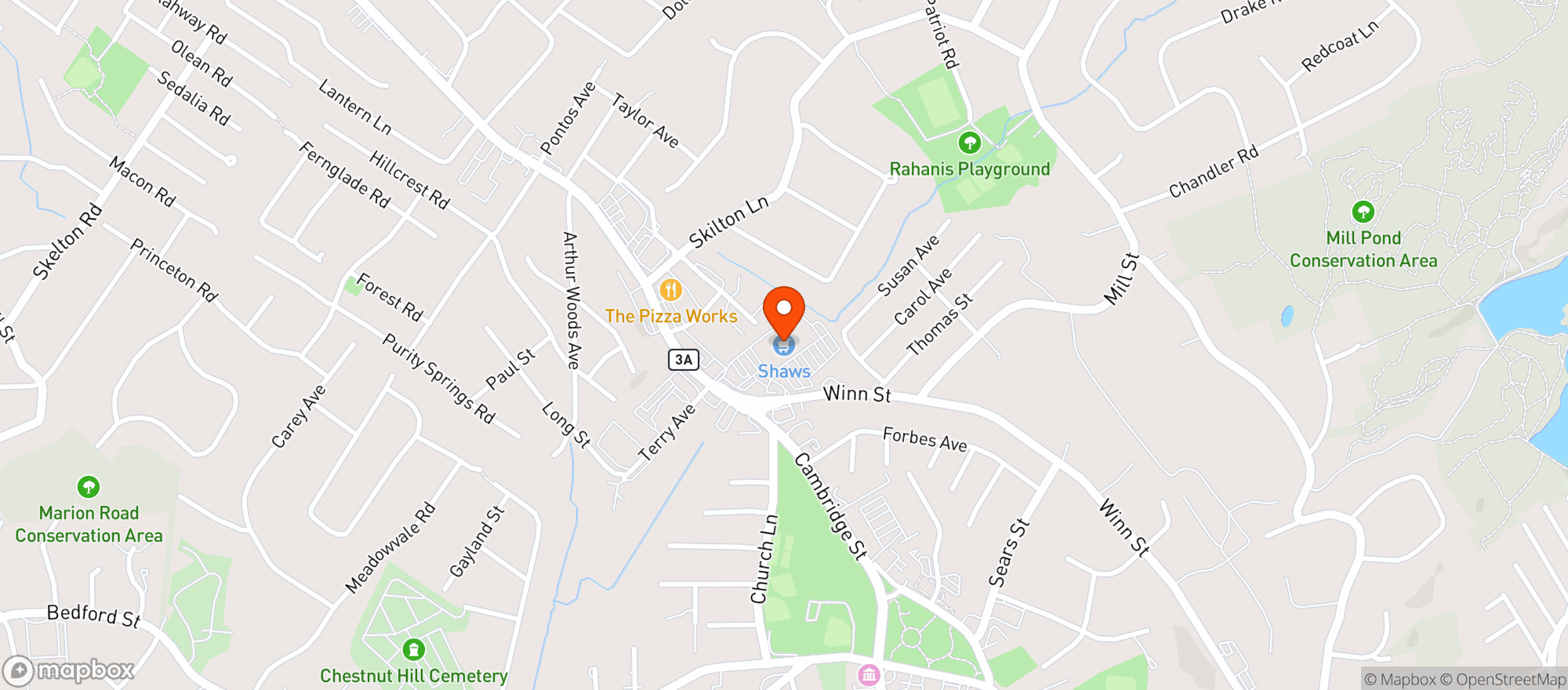 Map showing Shaws - 00495 - Burlington