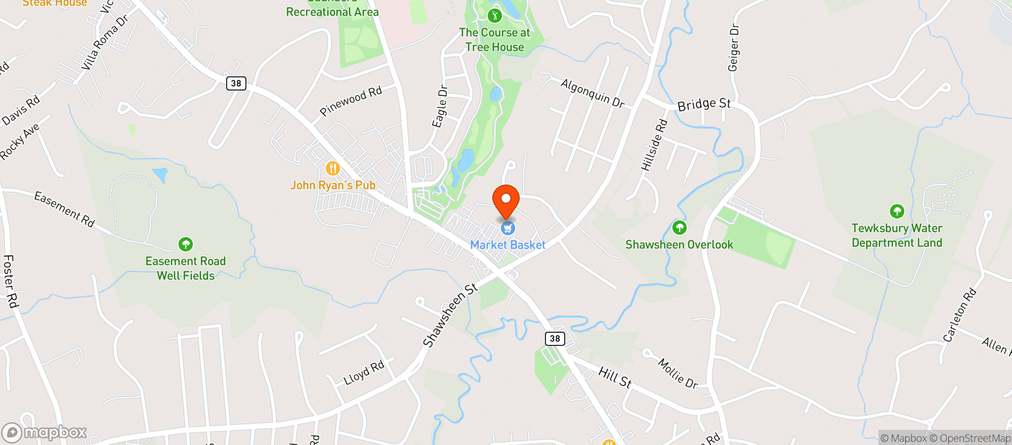 Map showing Oakdale Liquors