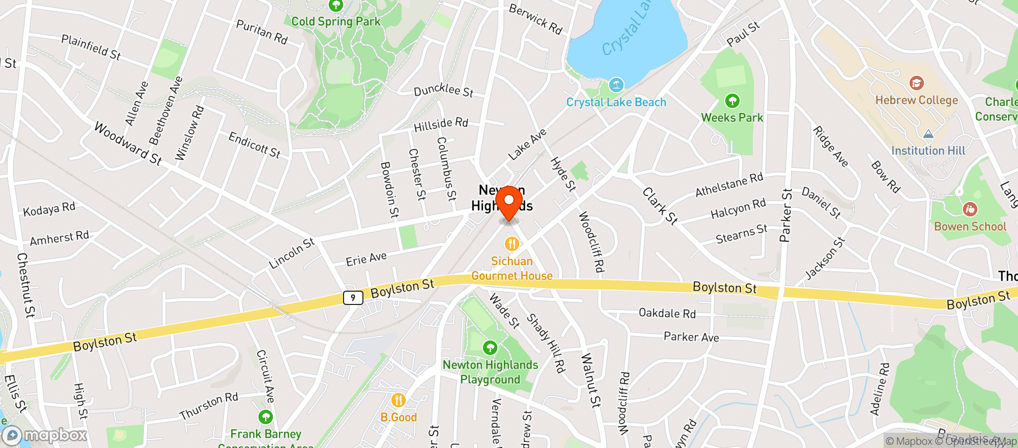 Map showing O'Hara's Food & Spirits