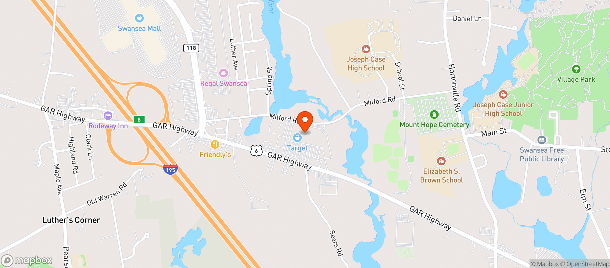 Map showing Target