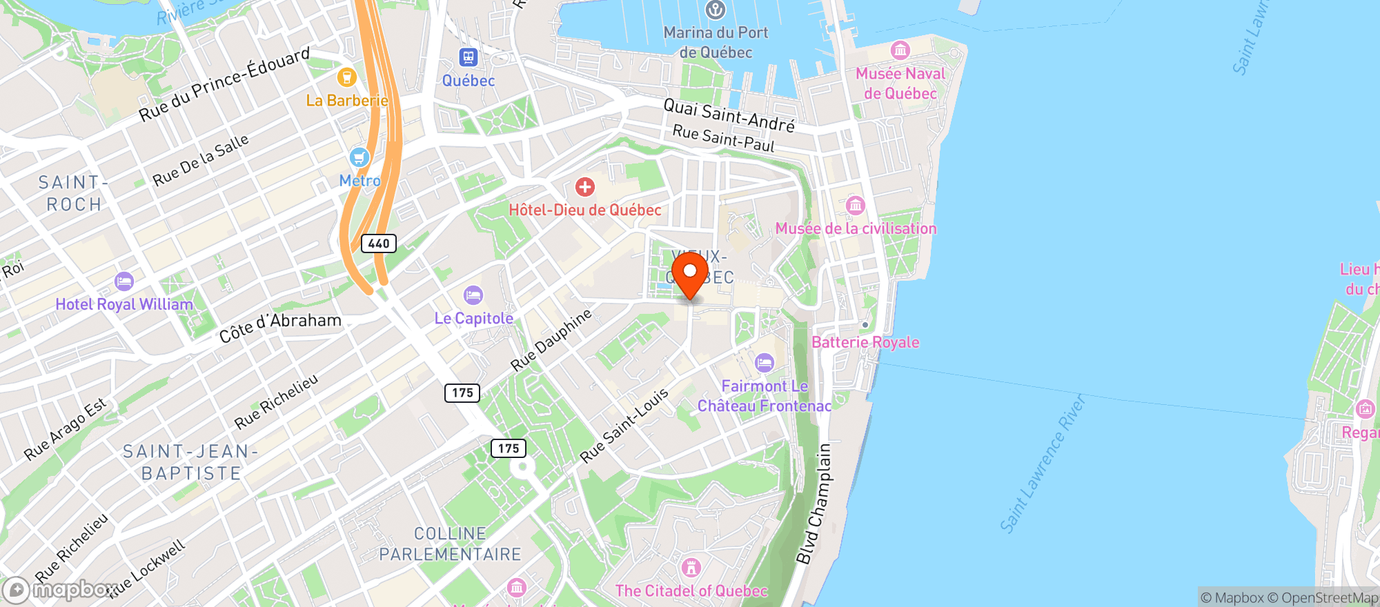 Map showing Depanneur Sprint 5540