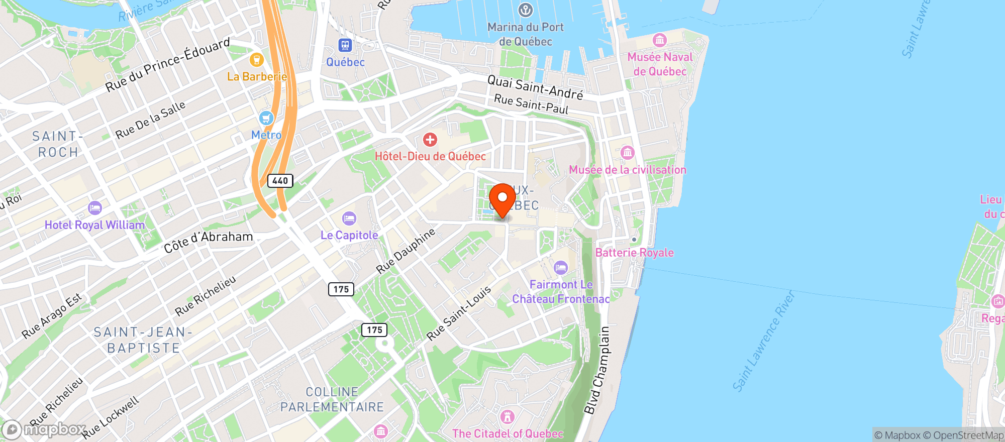 Map showing Hôtel Clarendon