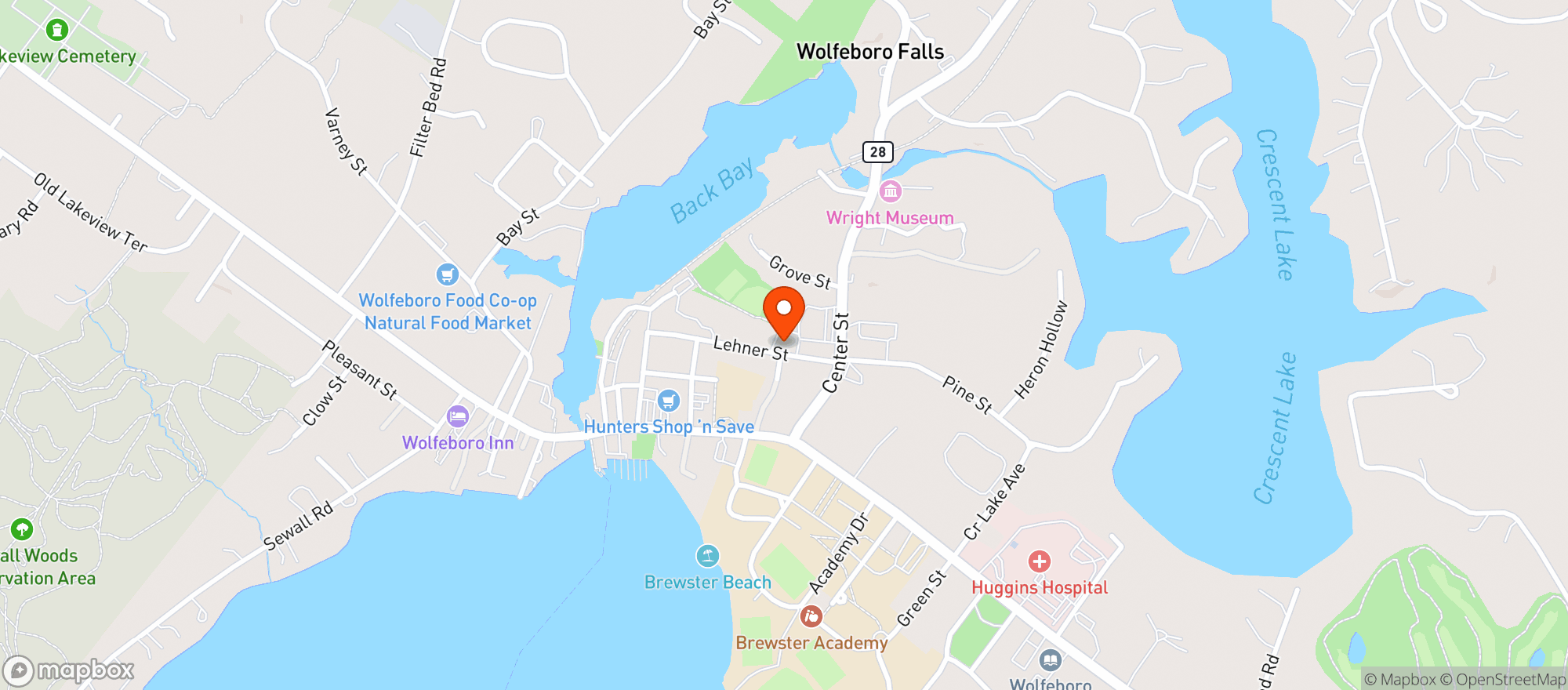 Map showing Burnt Timber Brewing & Tavern