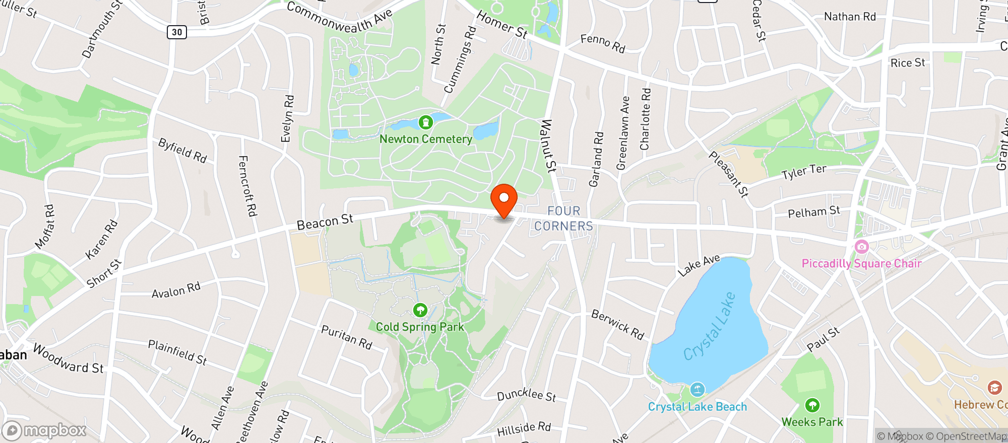 Map showing Newton Wine And Spirits