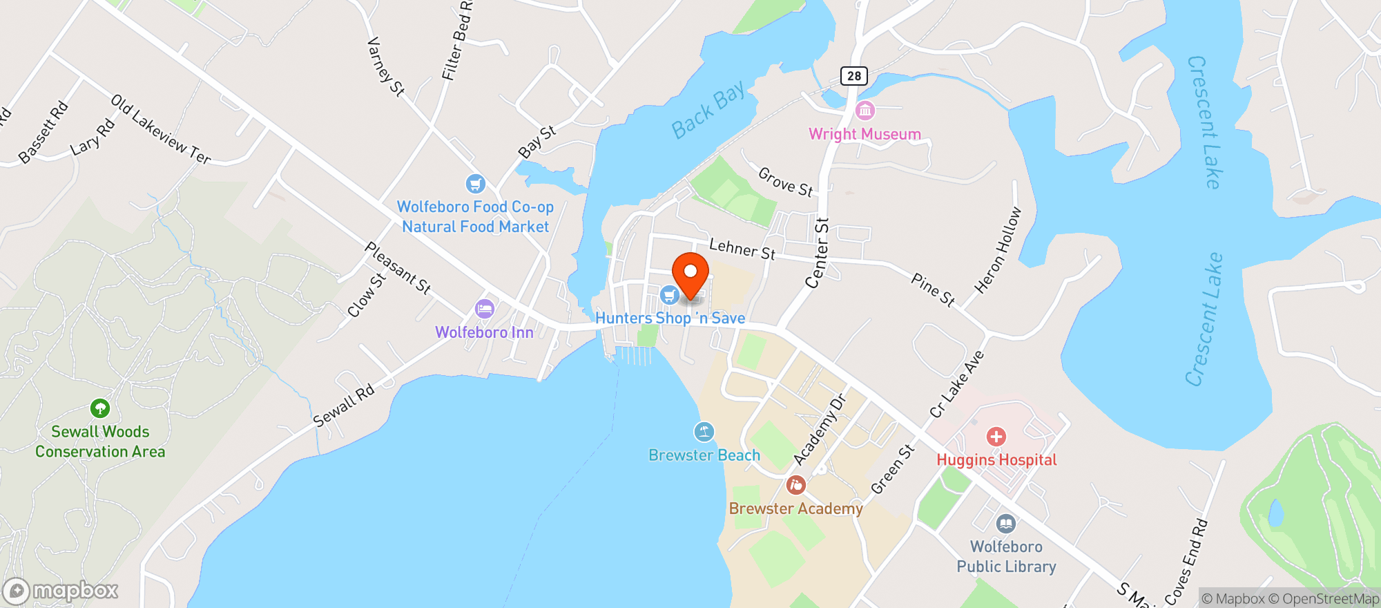 Map showing El Centeniro Mexican Restaurant