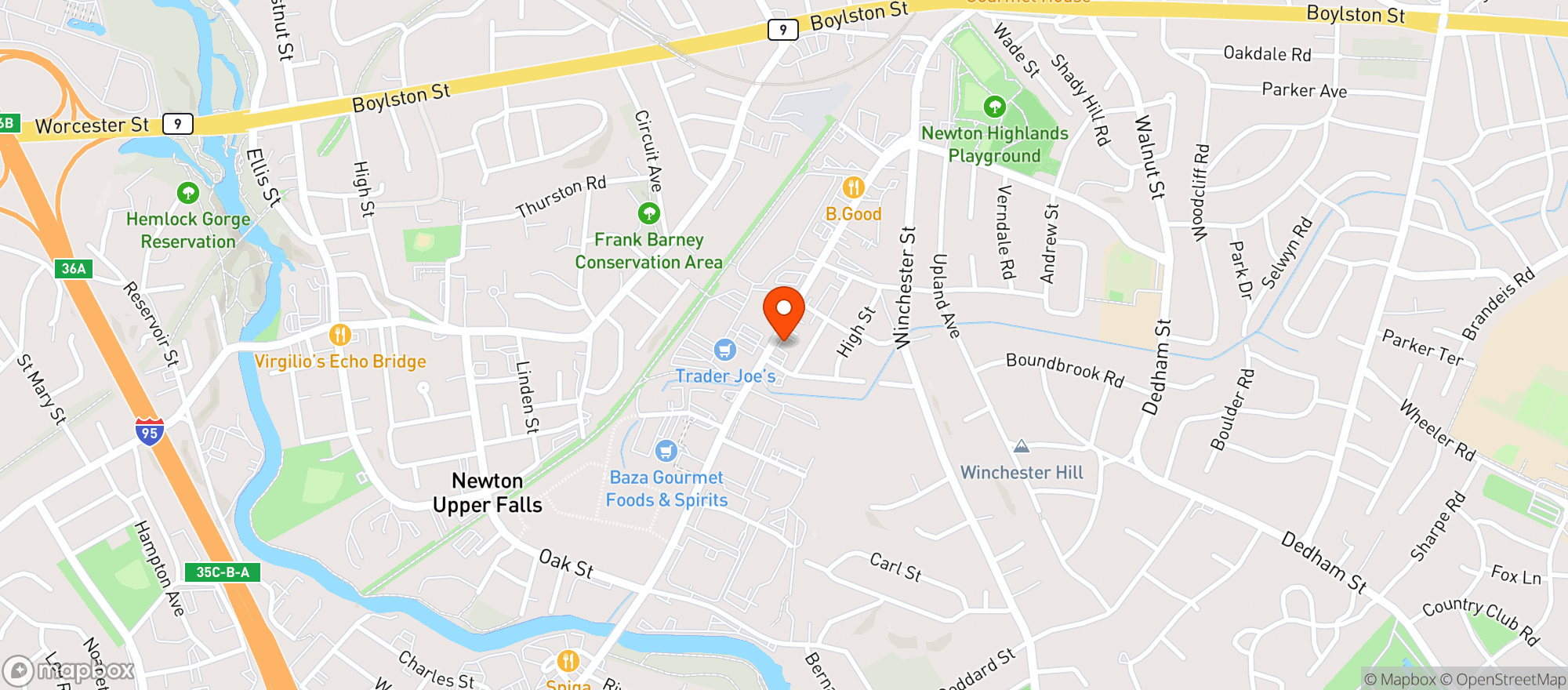 Map showing Liquor Hub