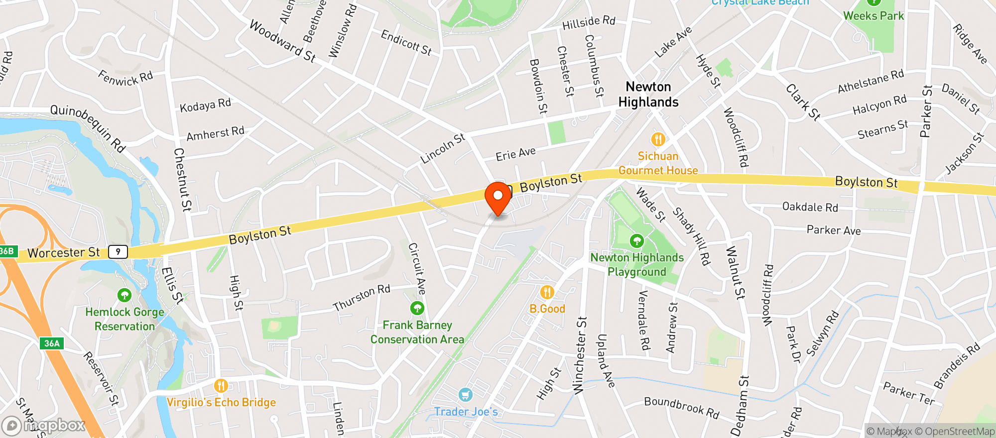 Map showing Redi - Newton