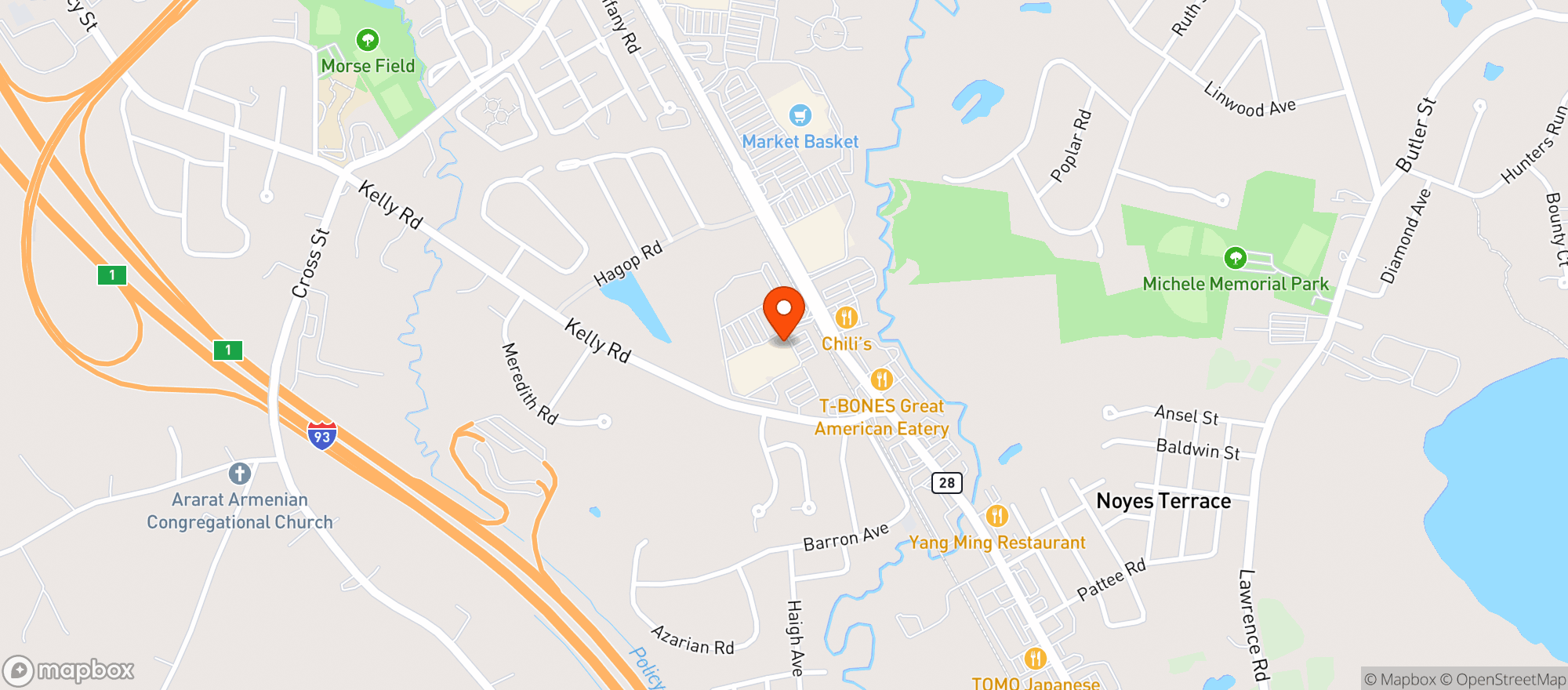 Map showing World Market Village Shoppes at Salem
