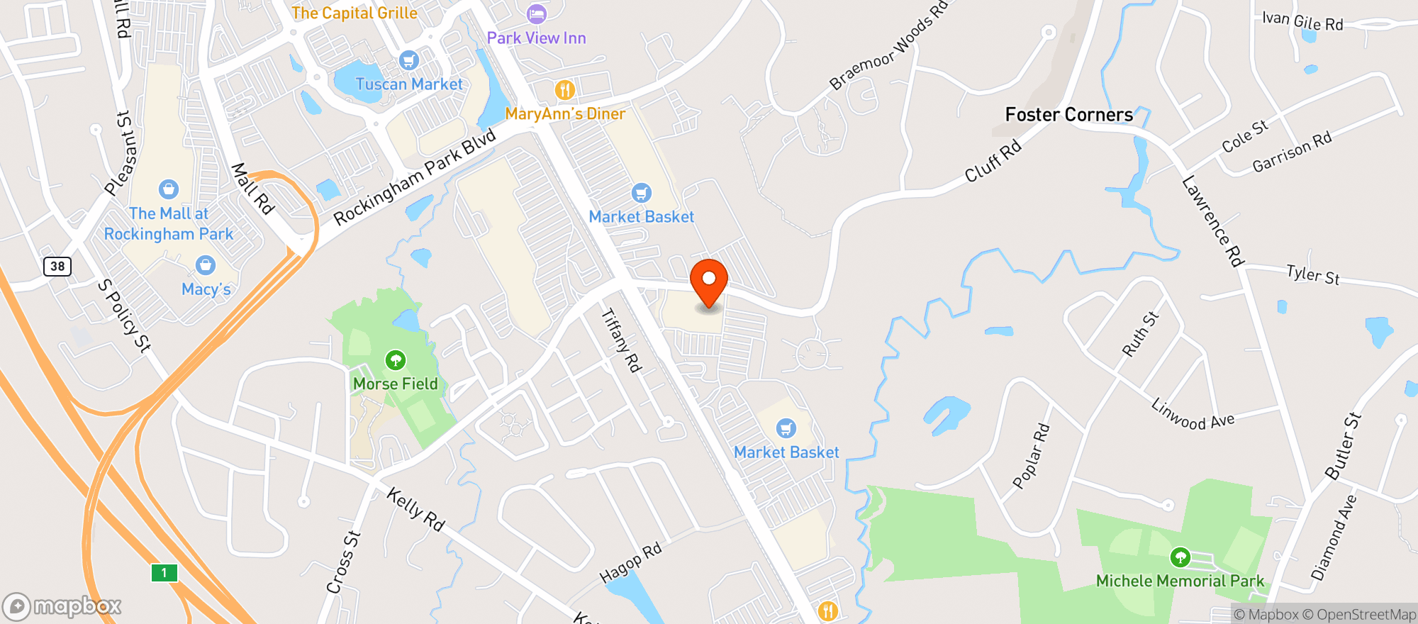 Map showing Target - Salem Broadway