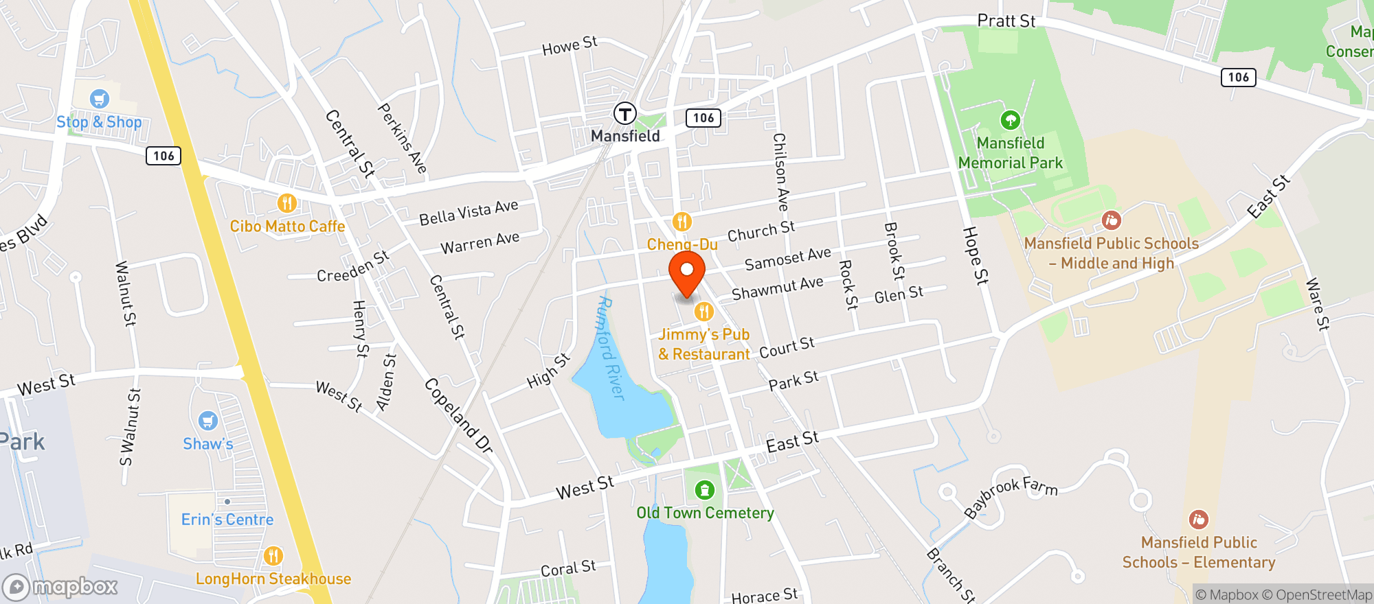 Map showing Trattoria Della Nonna's