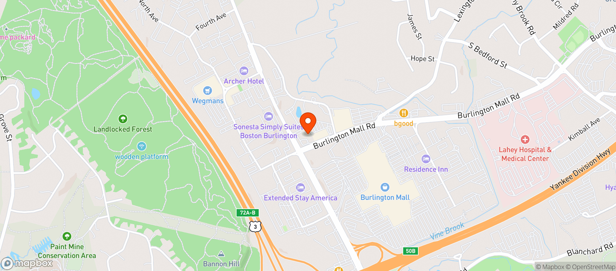 Map showing Vitamin Shoppe - Burlington