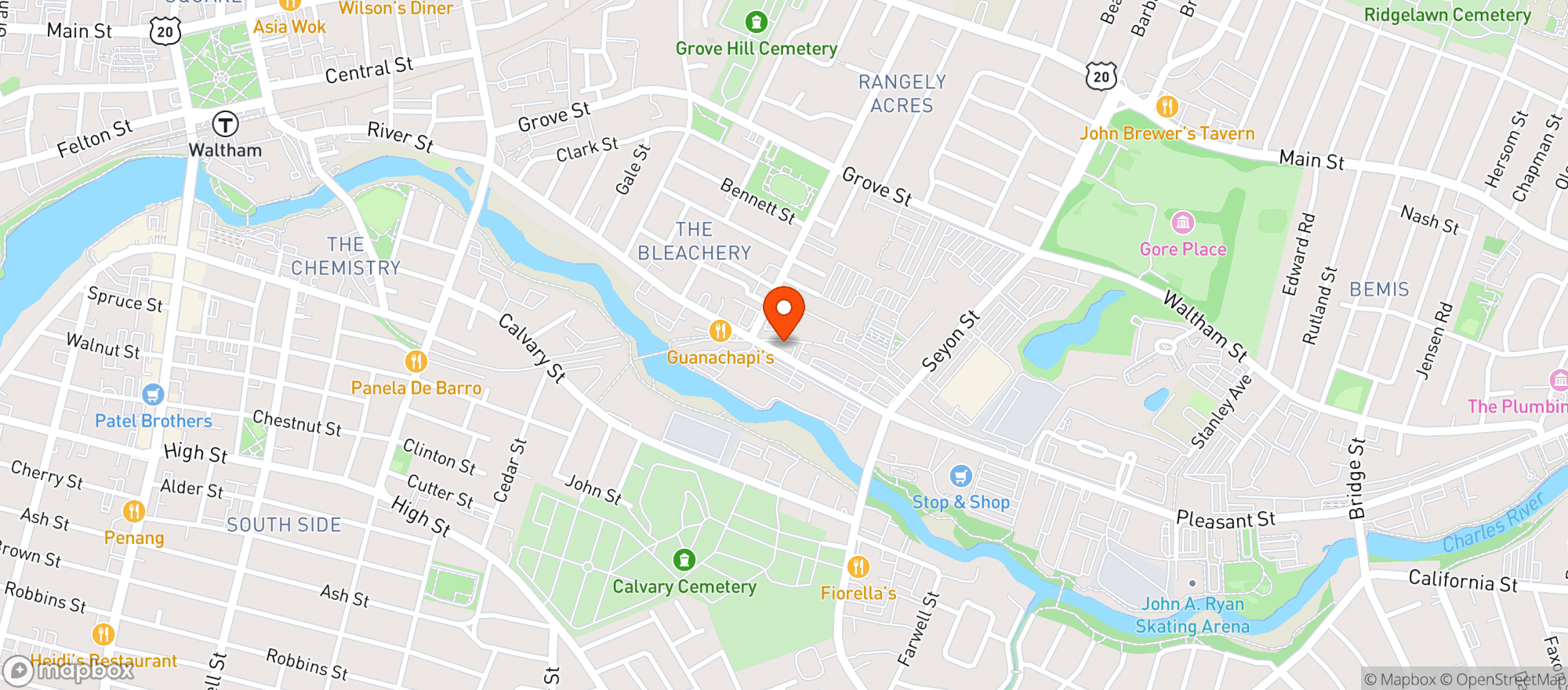 Map showing Dion's River Street