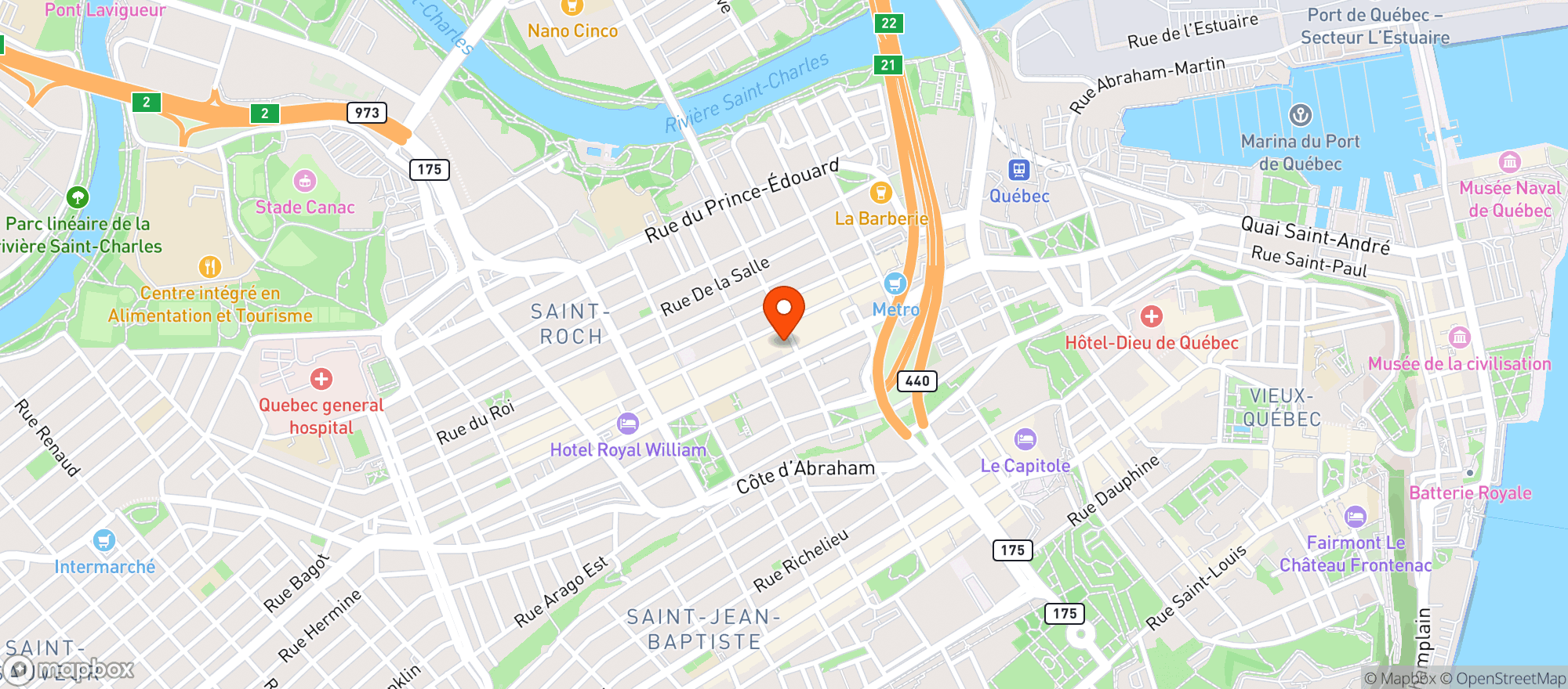 Map showing Supermarche Anjou inc. #20102