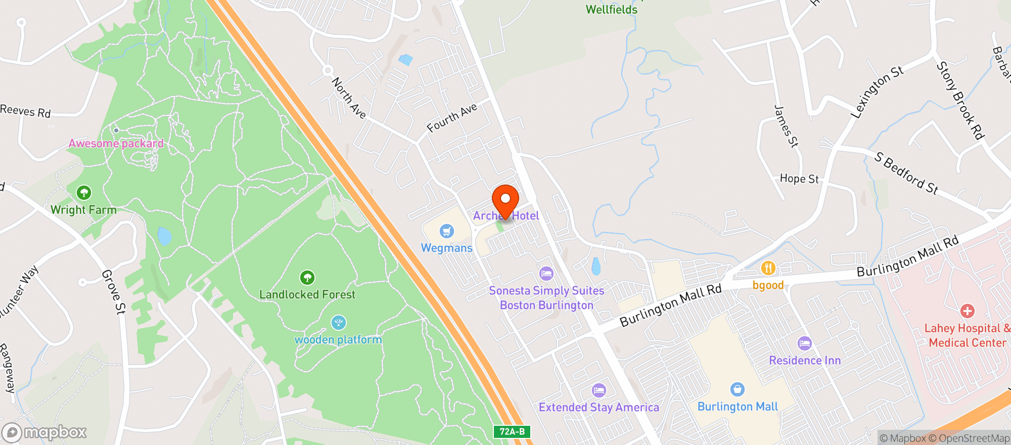 Map showing Tony Cs