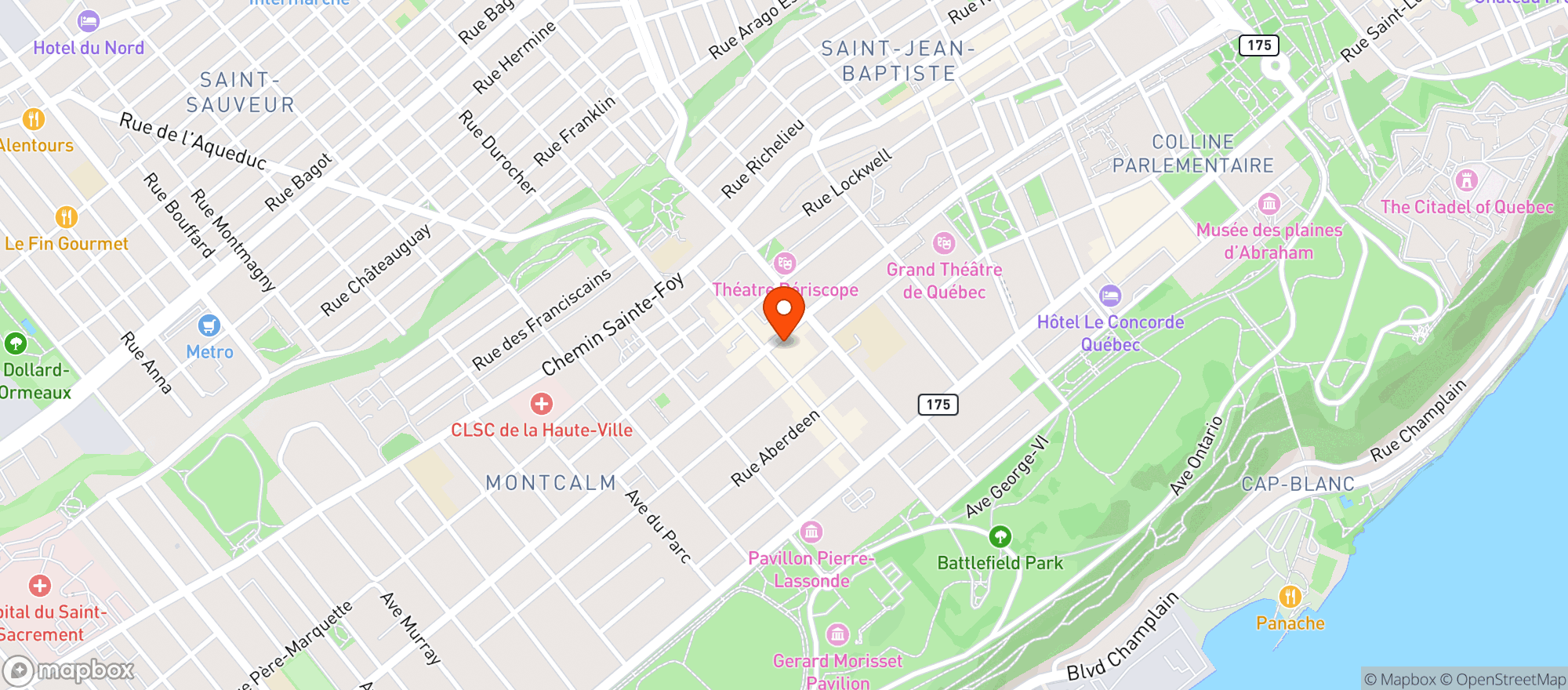 Map showing La Récolte (sur Cartier)