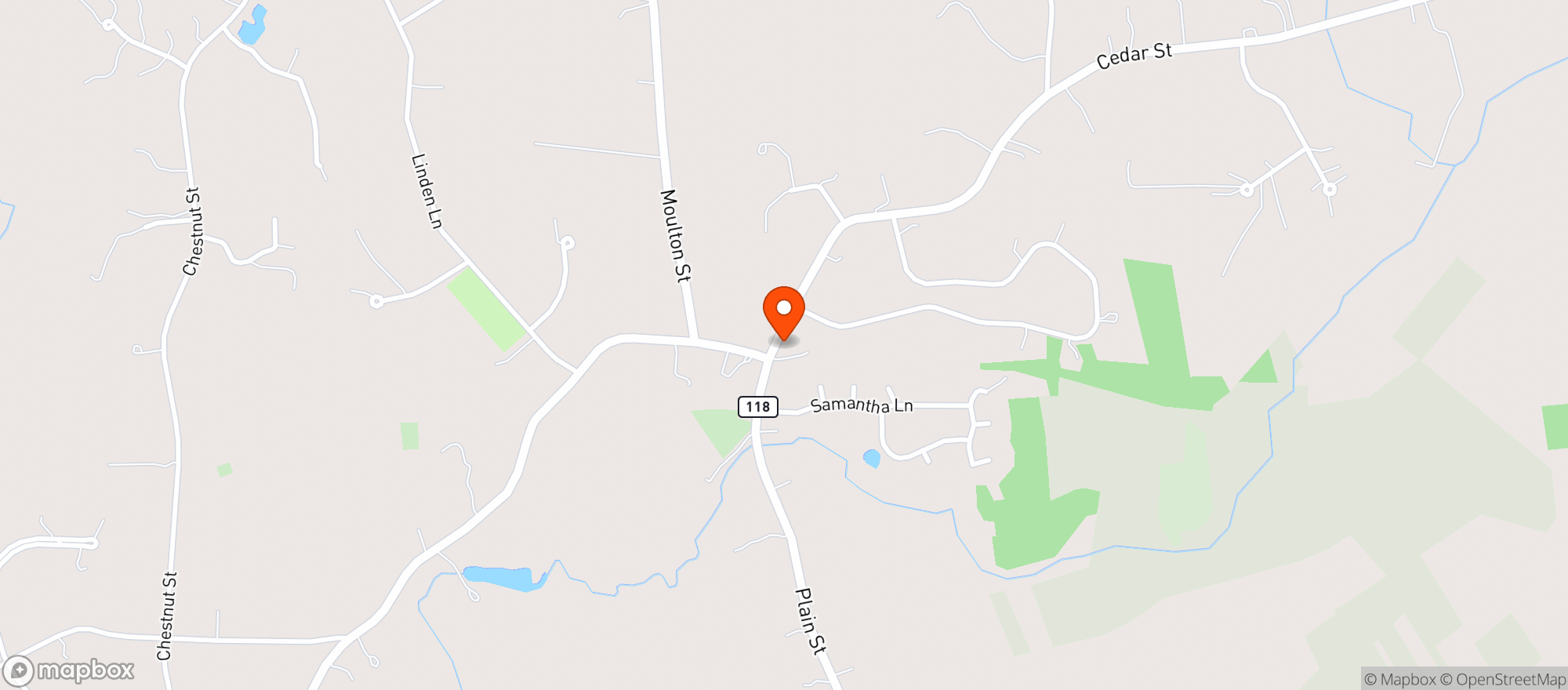 Map showing Rehoboth Mini Mart