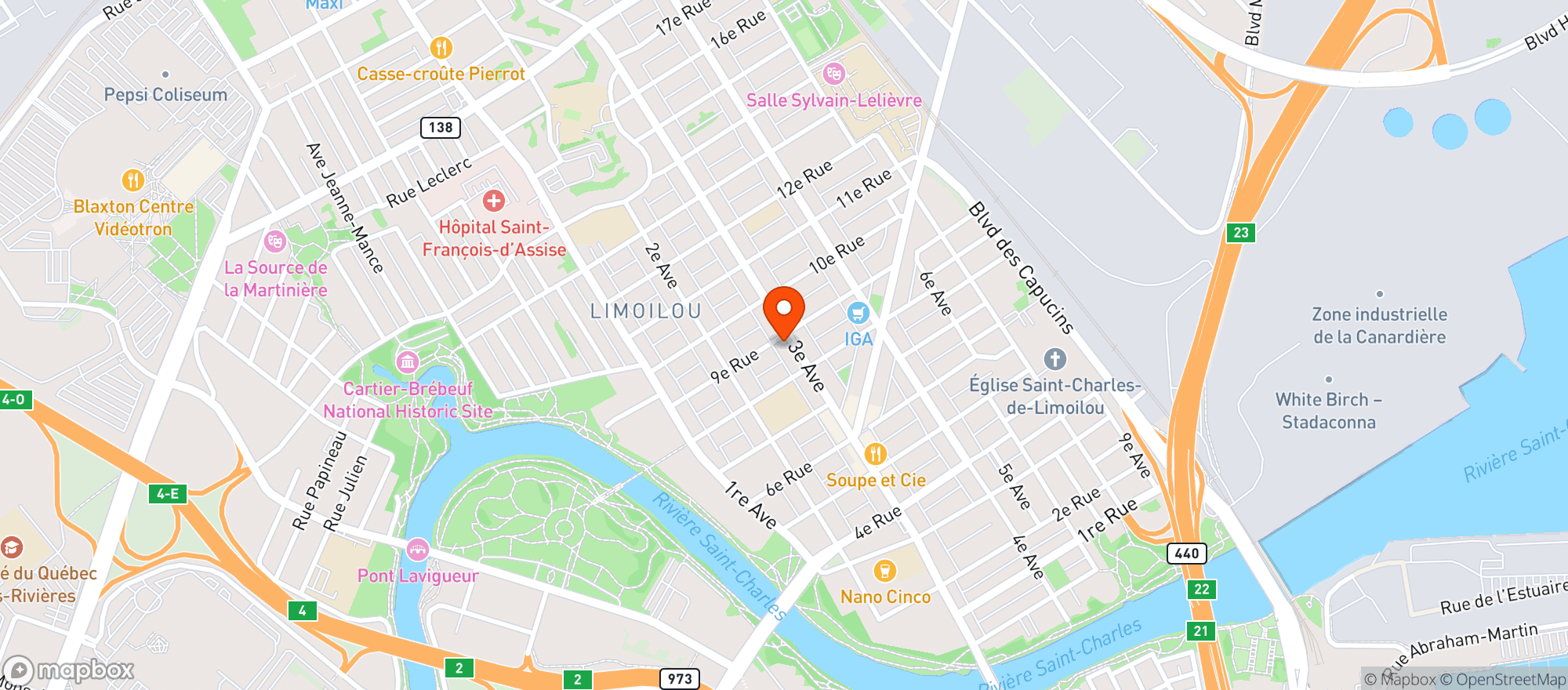 Map showing La Récolte (sur la 3e Avenue)