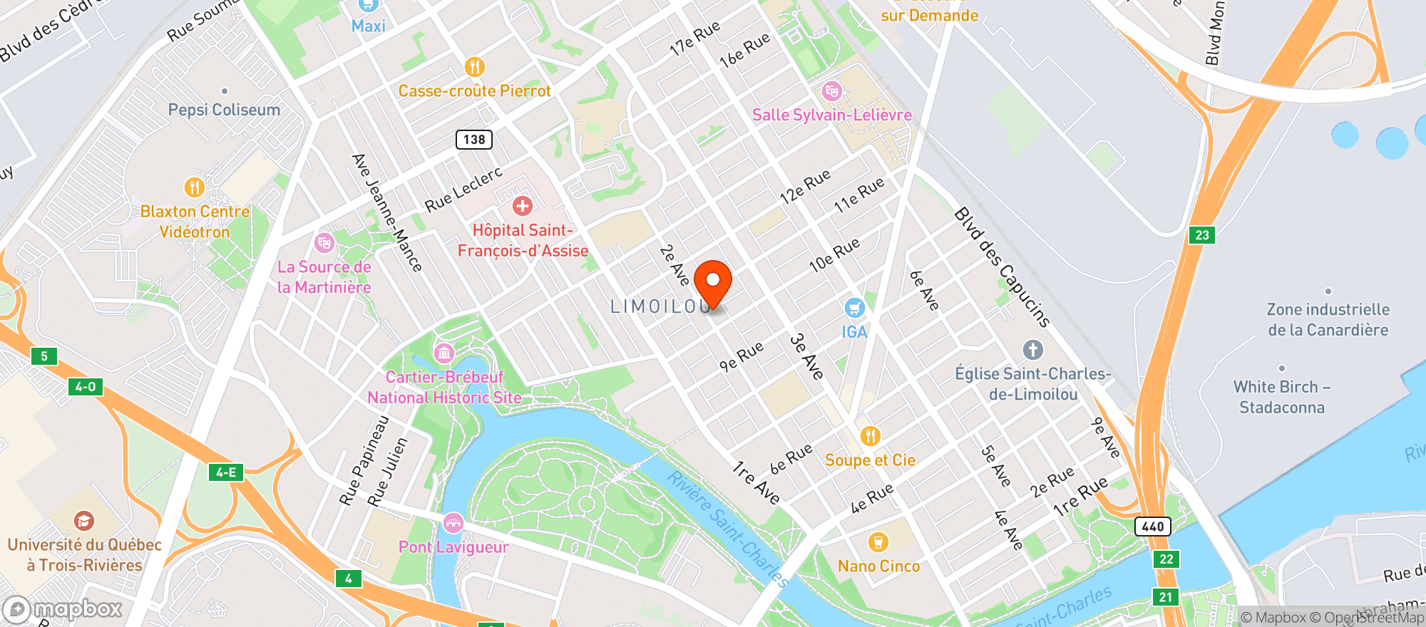 Map showing Morena Epicerie Traiteur