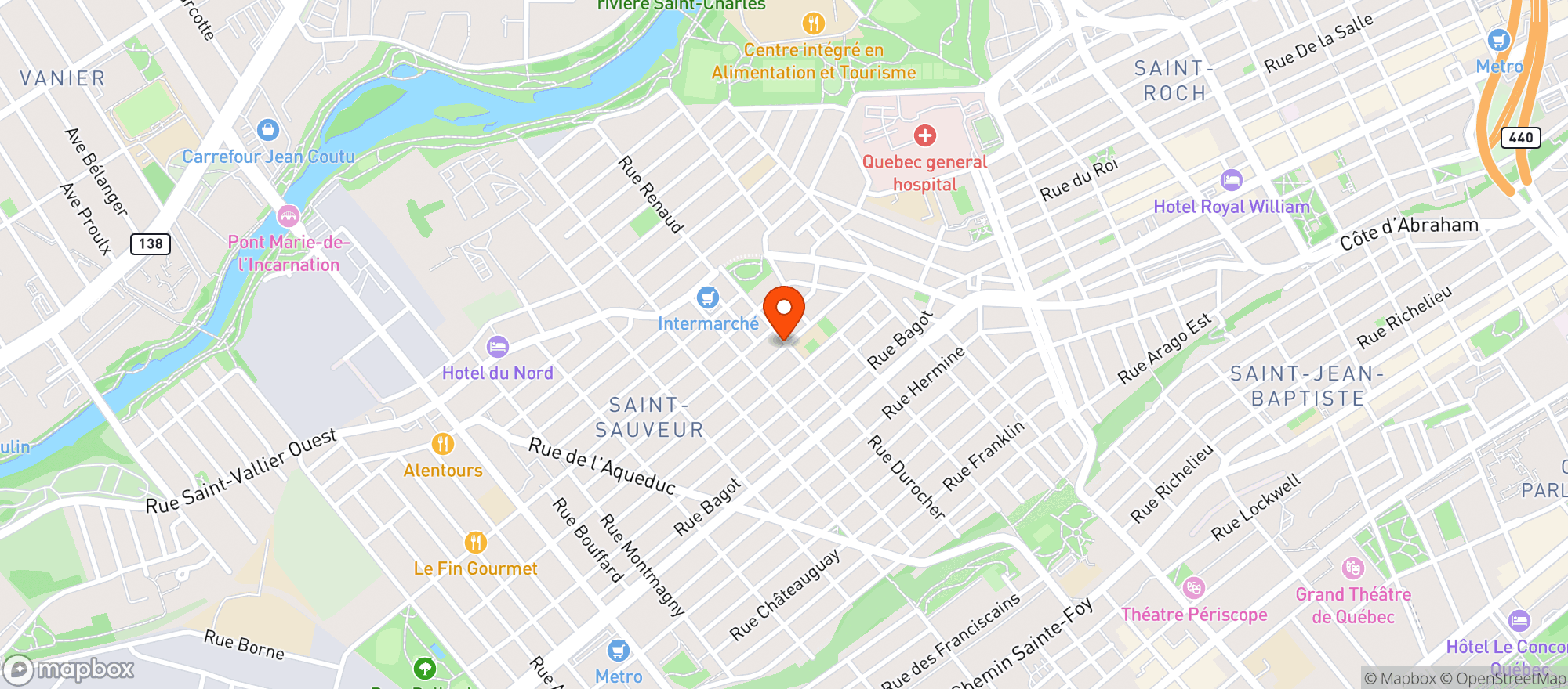 Map showing Épicerie La Locale inc