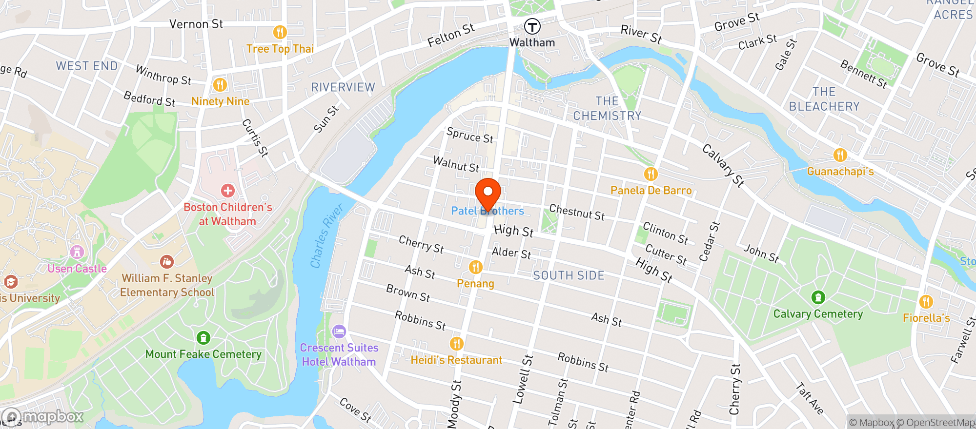 Map showing Deep Ellum