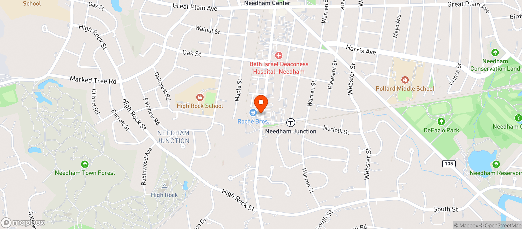 Map showing Roche Bros