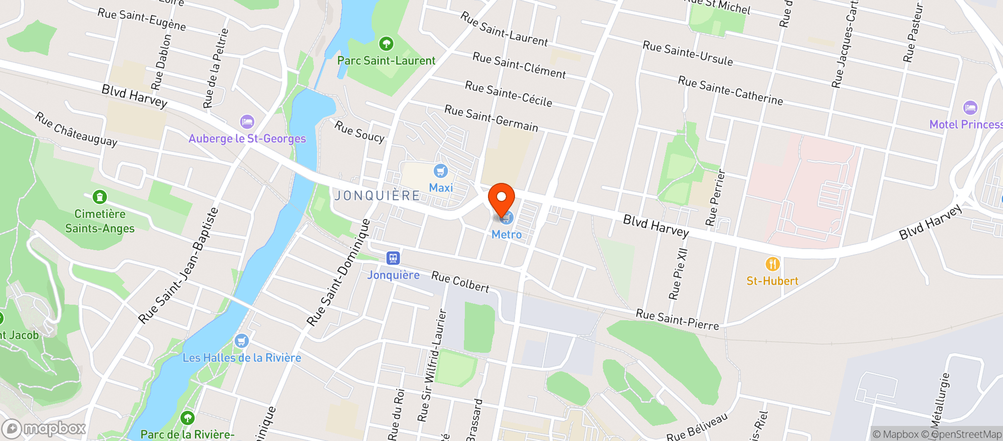 Map showing Iga Des Sources Ste-Catherine #8358