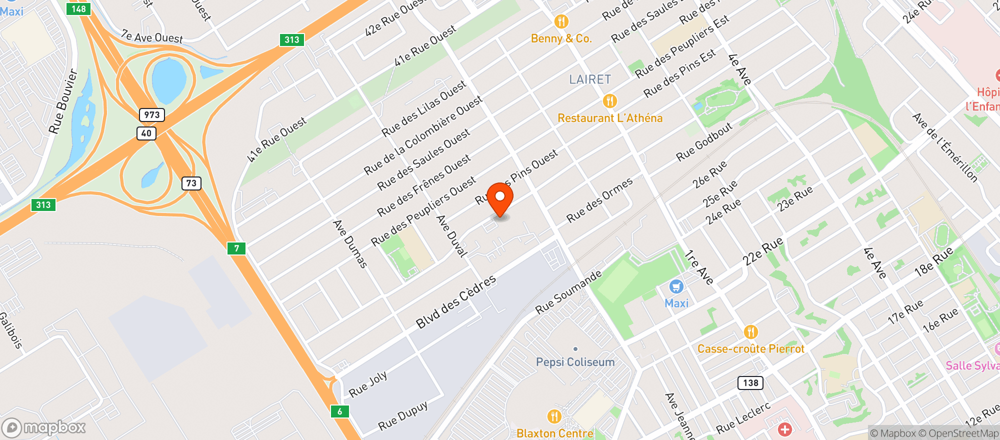 Map showing Provigo #8776