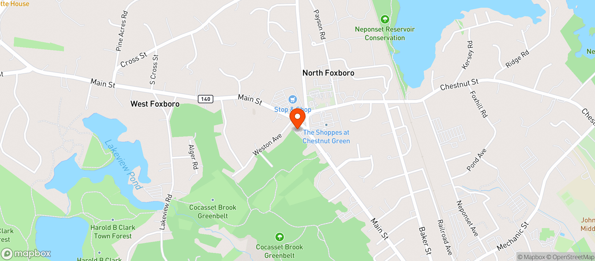 Map showing Express Mini Mart