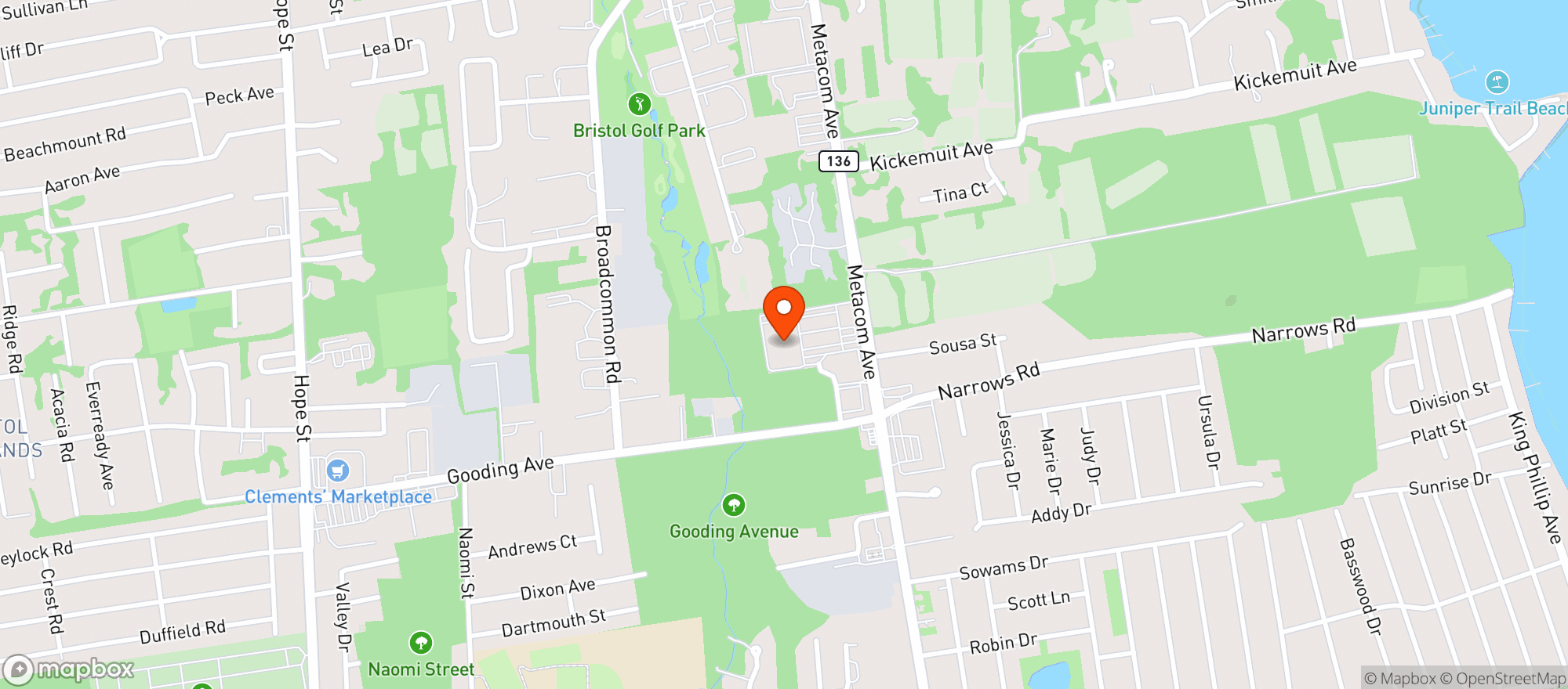 Map showing Stop & Shop - 0723 - Bristol
