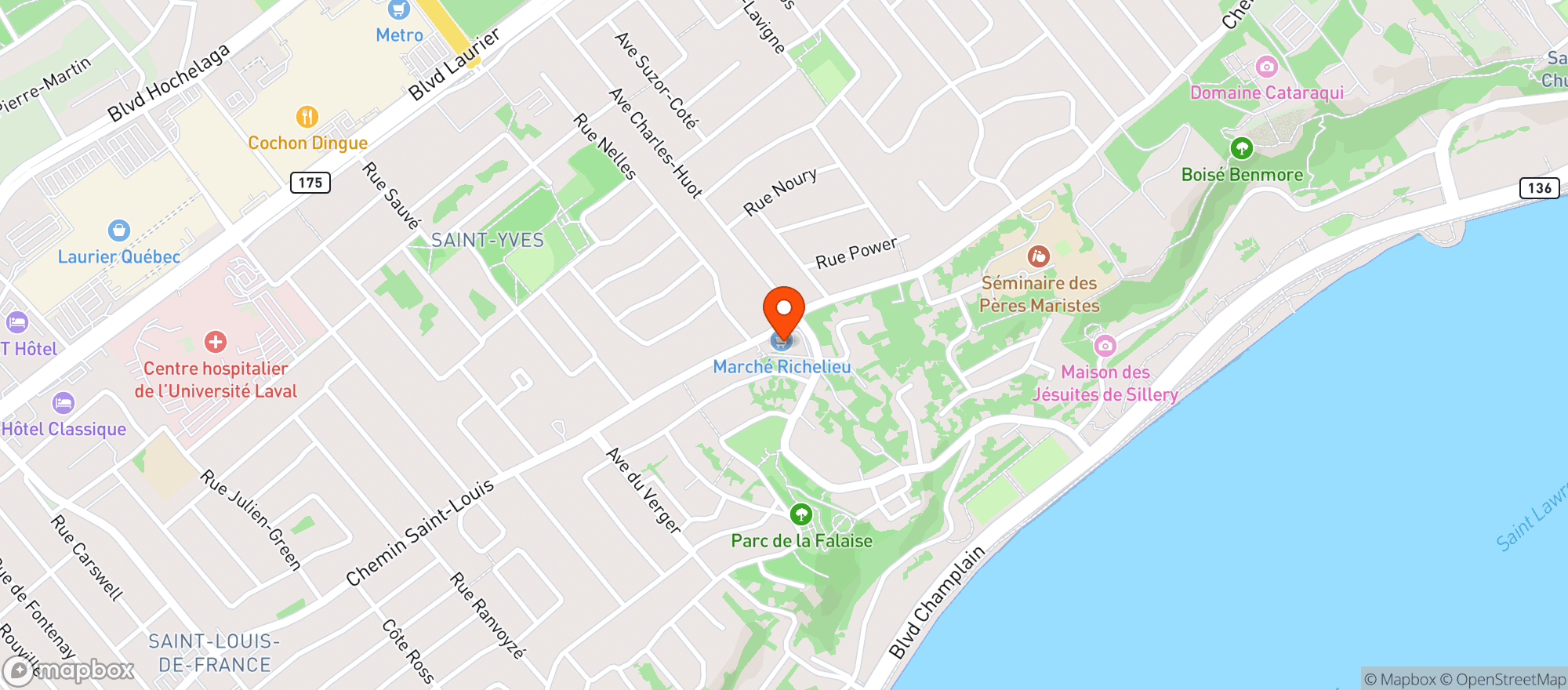 Map showing Rachelle Bery Corpo #8625 Fleury Est