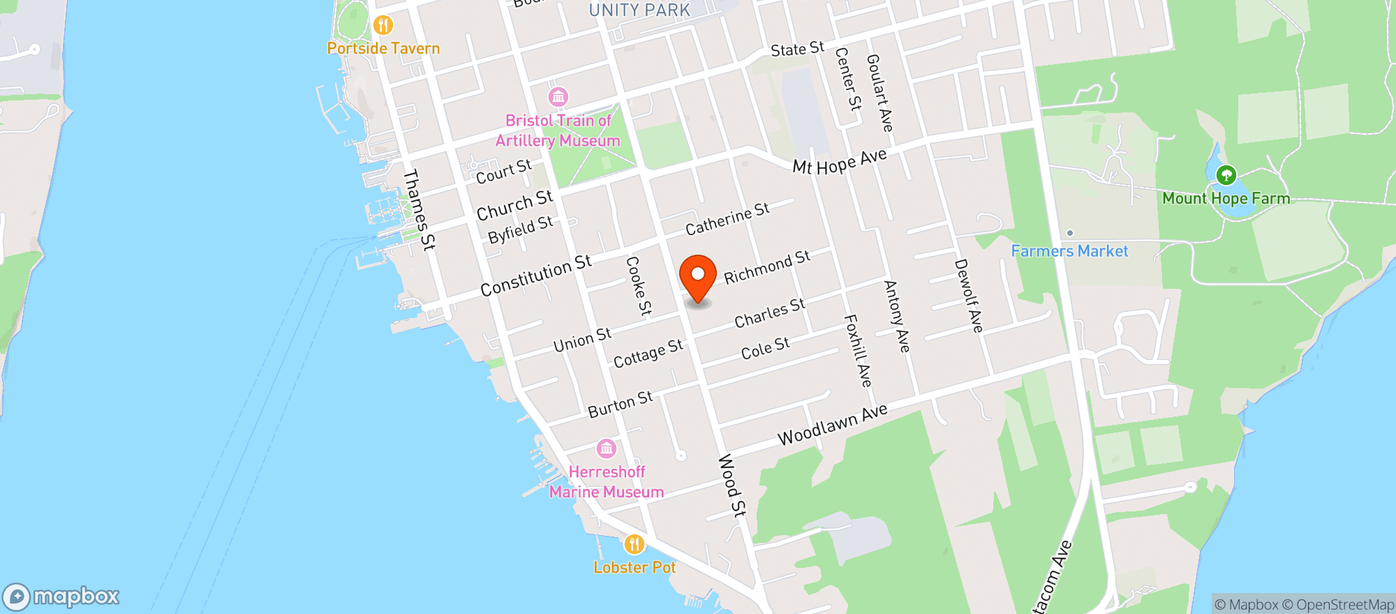 Map showing Andrade's Catch